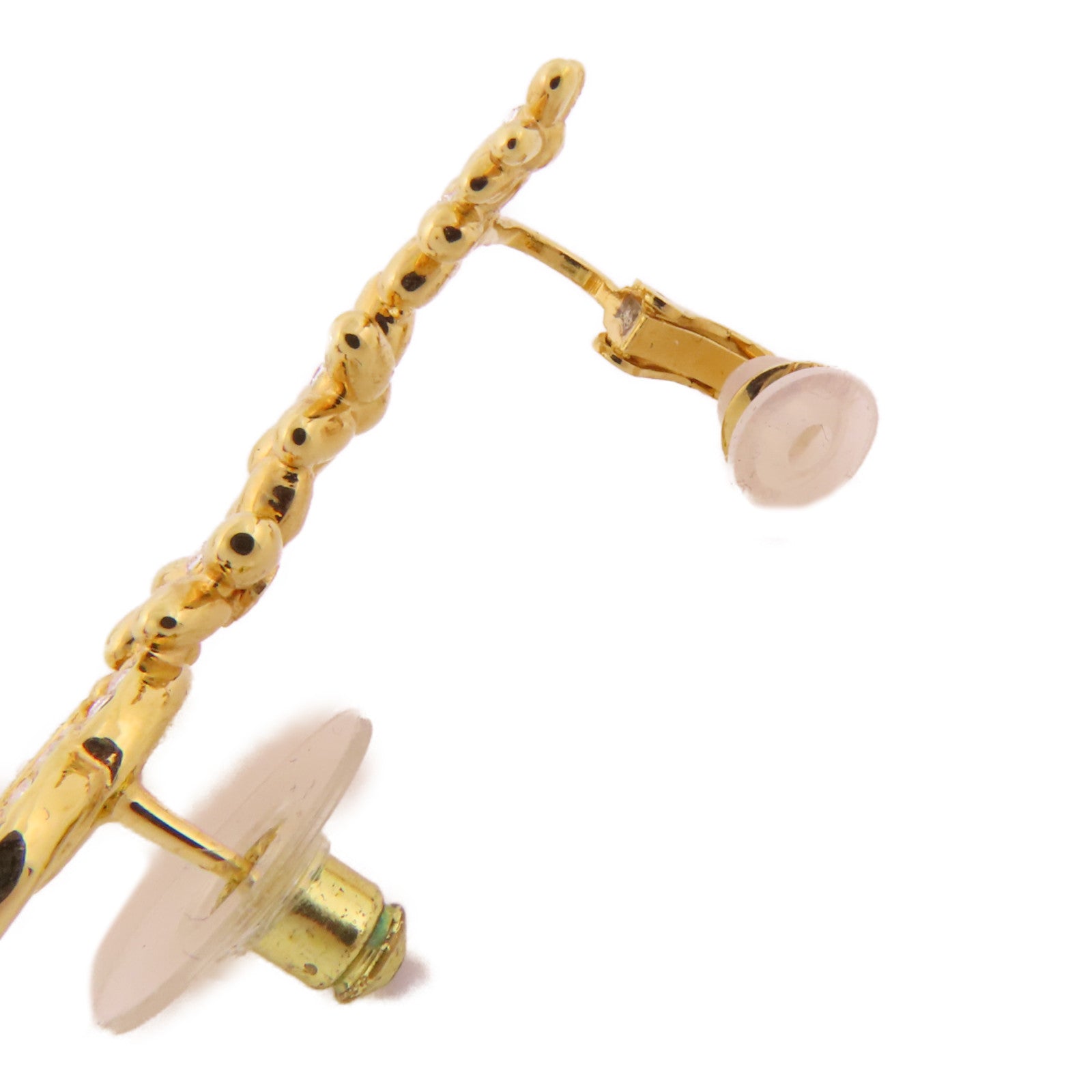 CHANEL CC Earrings Metal Gold