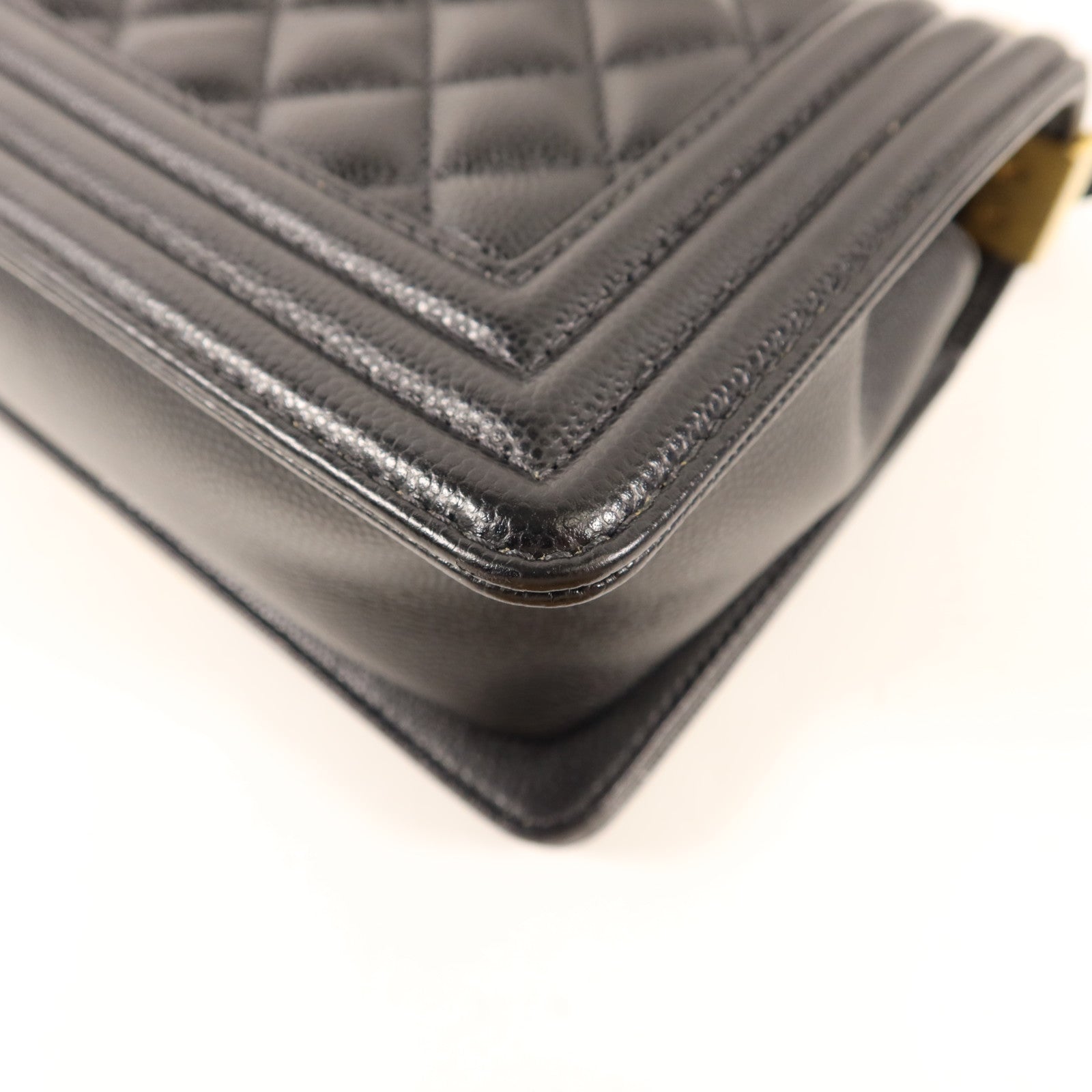 CHANEL 牛皮皮革Boy 20金扣鏈帶肩背袋