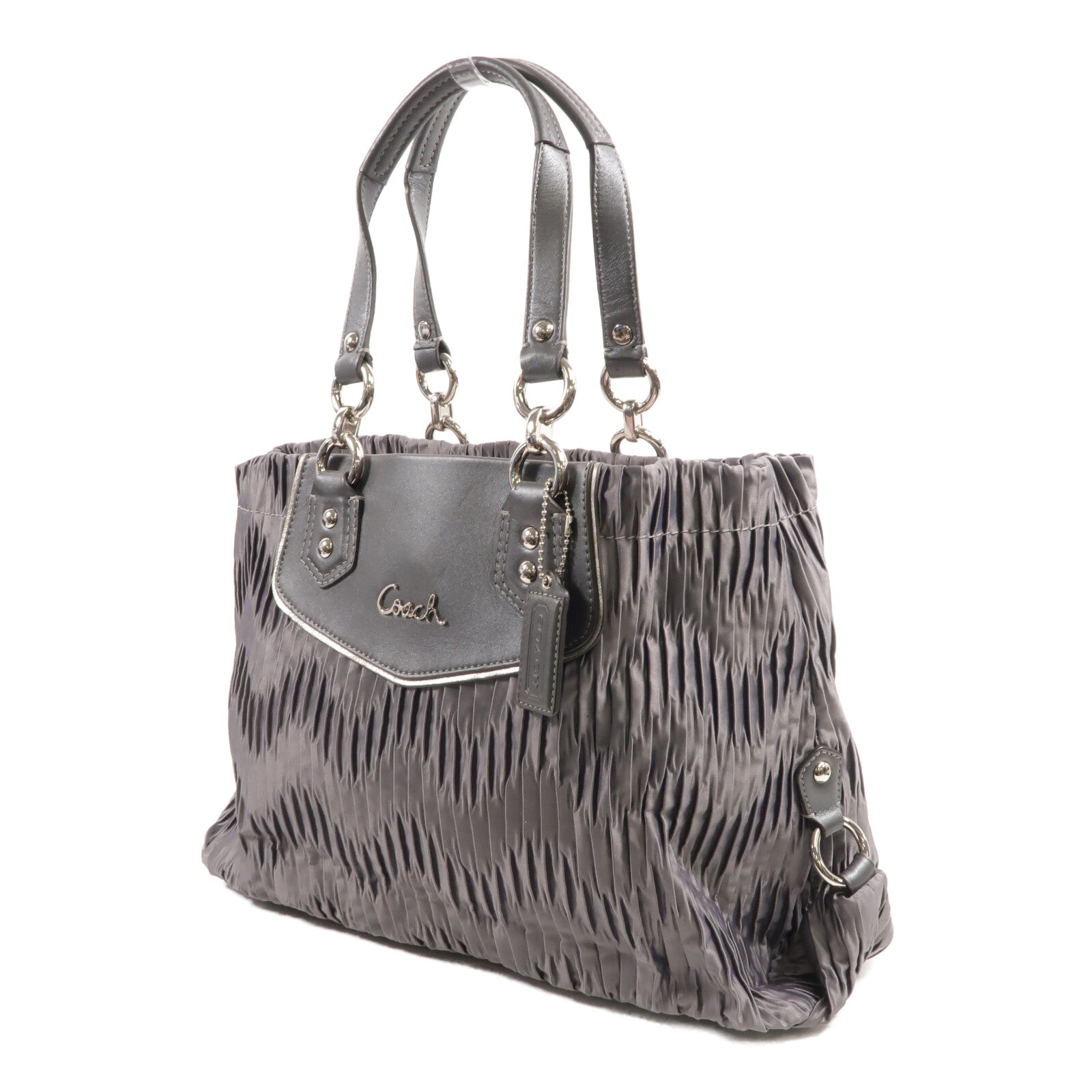 COACH 牛皮皮革/Satin Ashley Carryall手挽袋