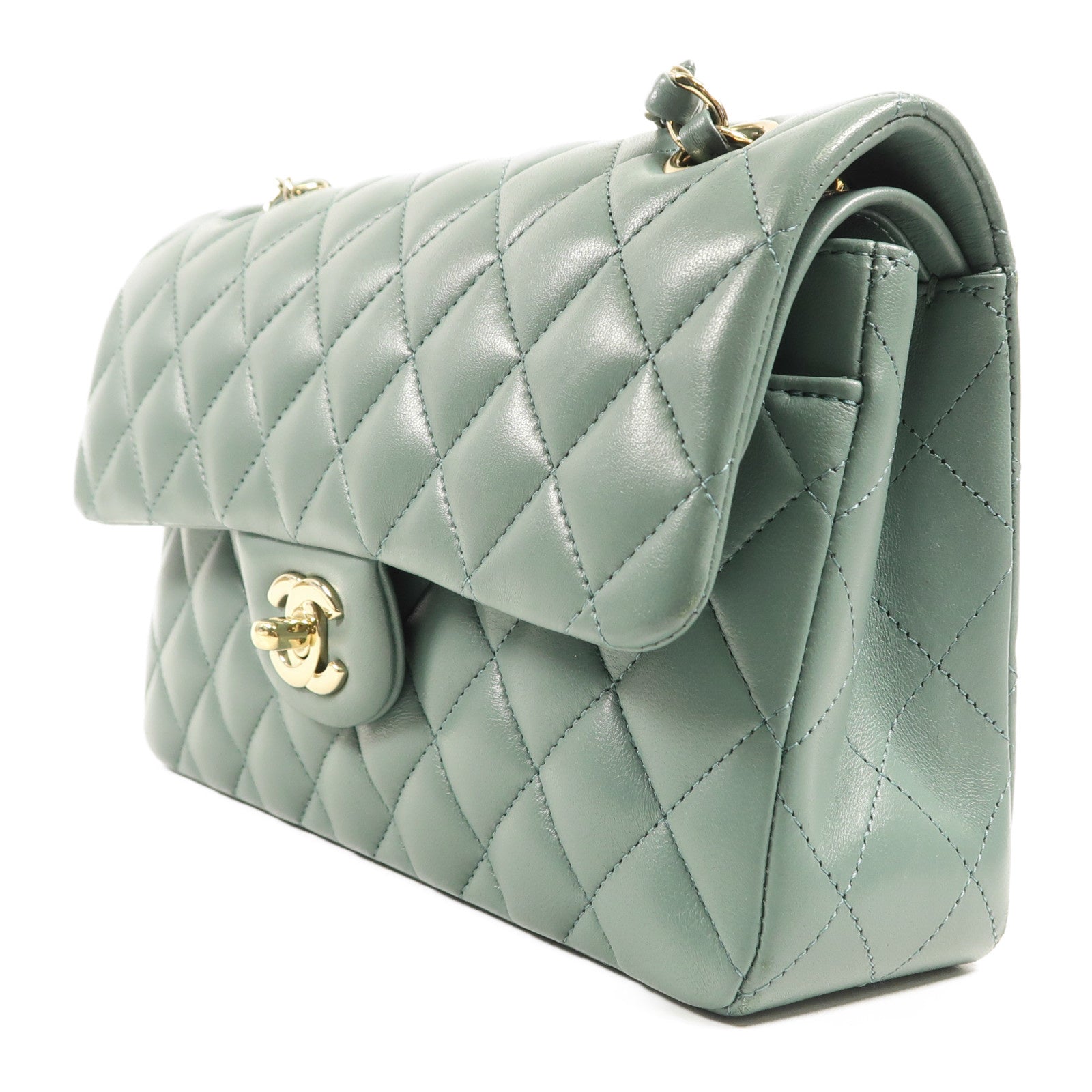 CHANEL 羊皮皮革Classic 23金扣鏈帶肩背袋