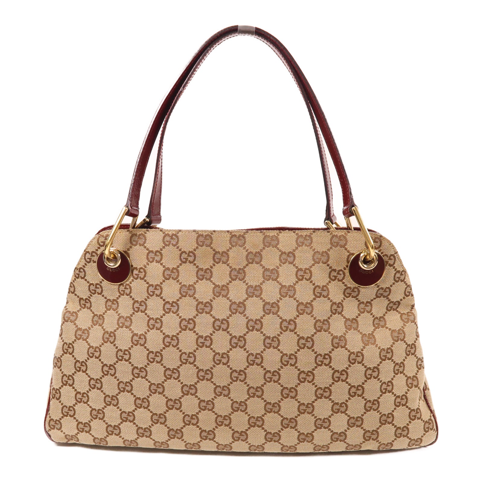 GUCCI 帆布Shoulder Bag金扣手挽袋/肩背袋