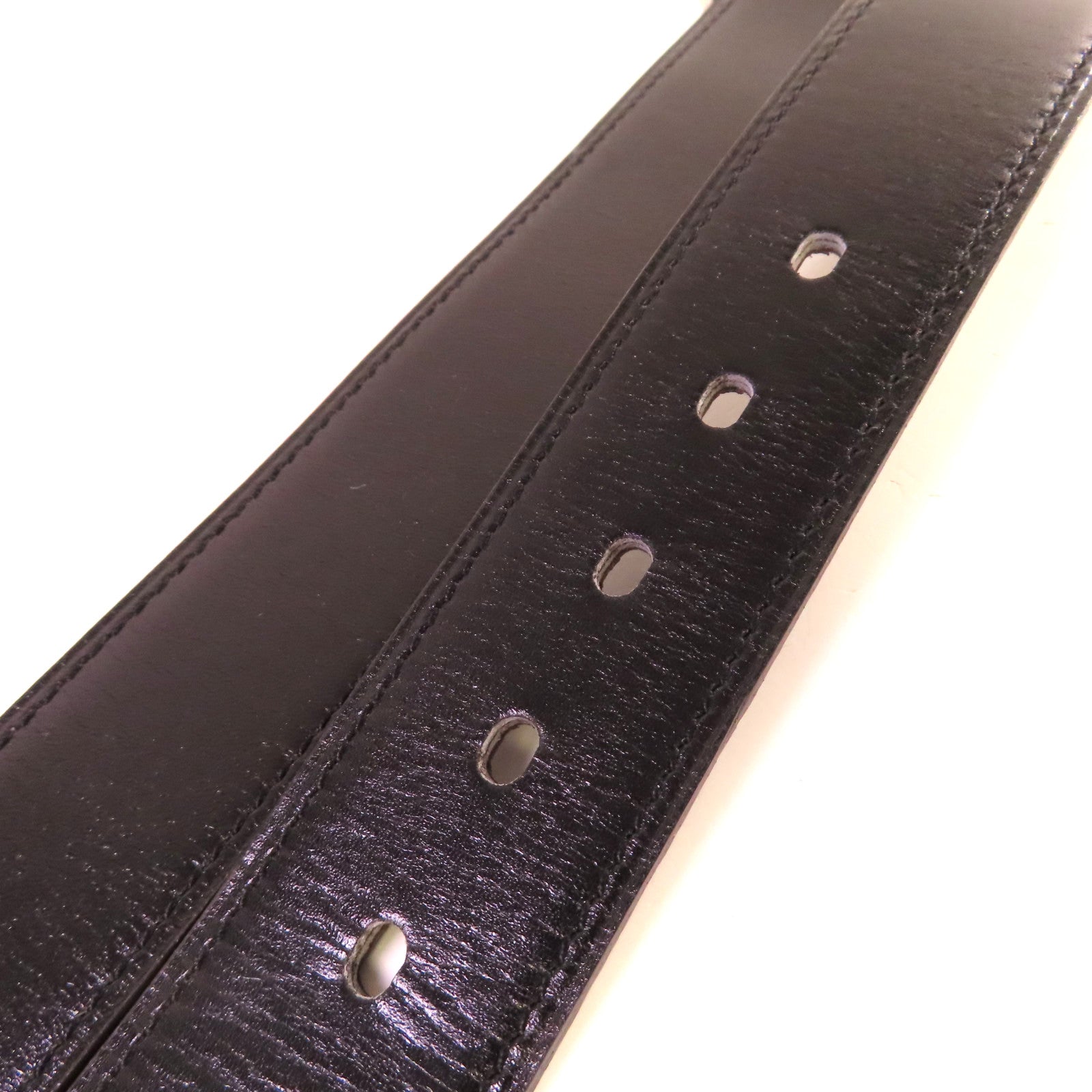 HERMES Swift皮革/Box Calf皮革Quentin Reversible Belt銀扣皮帶黑色/啡色