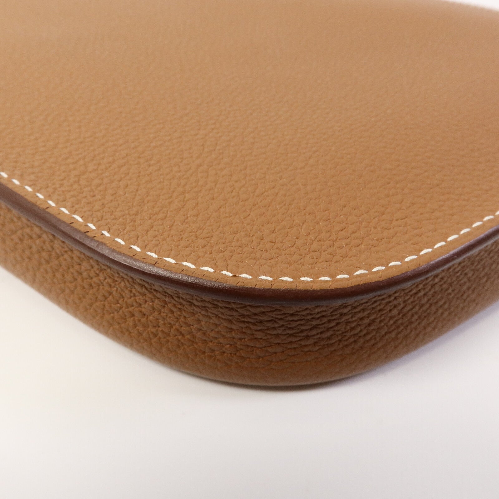 HERMES Clemence皮革Vache肩背袋Gold