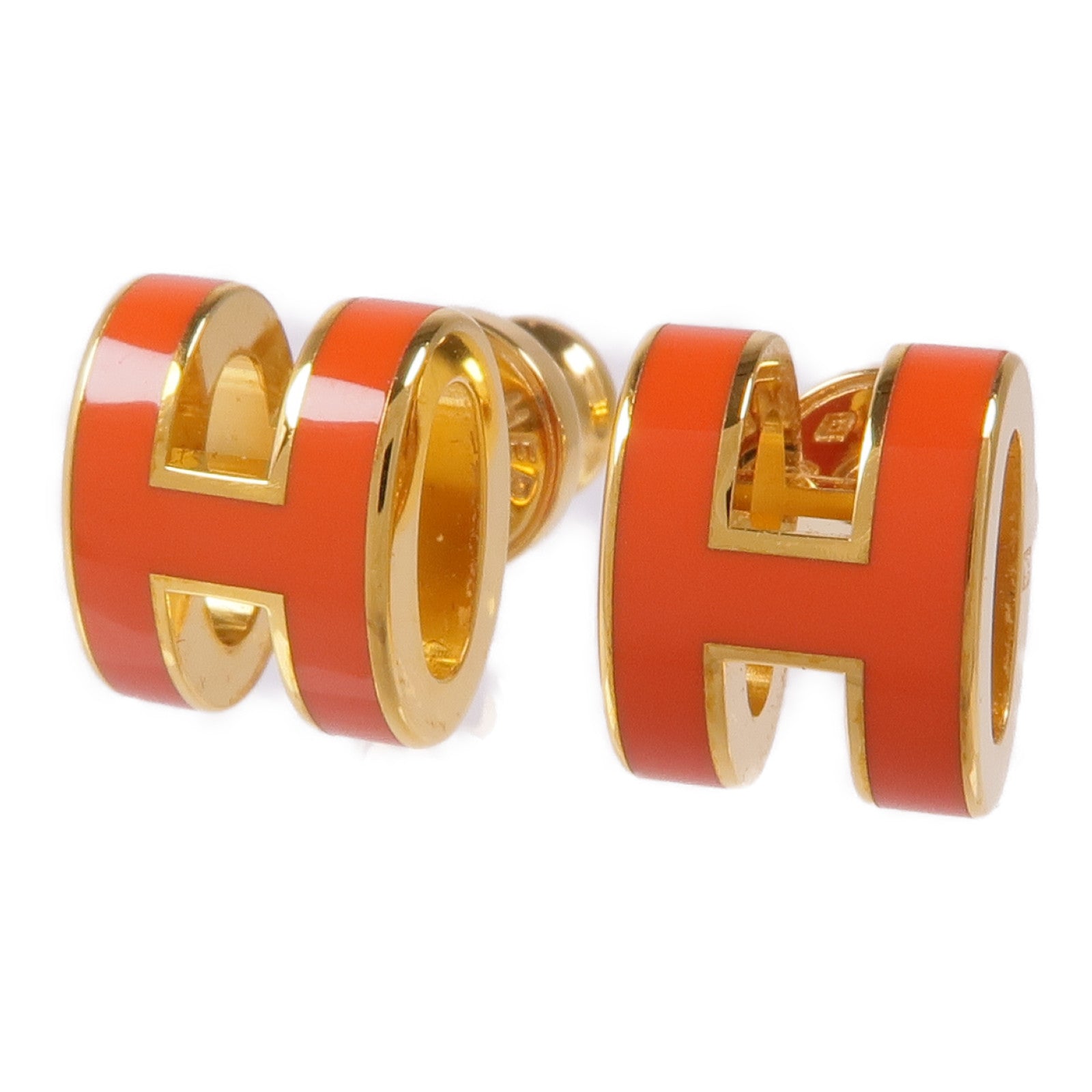 HERMES 金屬Mini Pop H Earrings耳環Feu