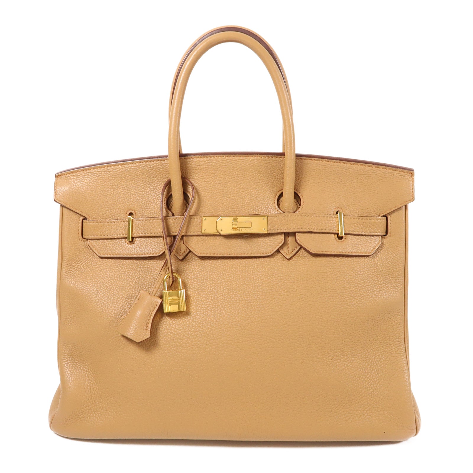 HERMES Togo皮革Birkin 35金扣手挽袋Tabac Camel