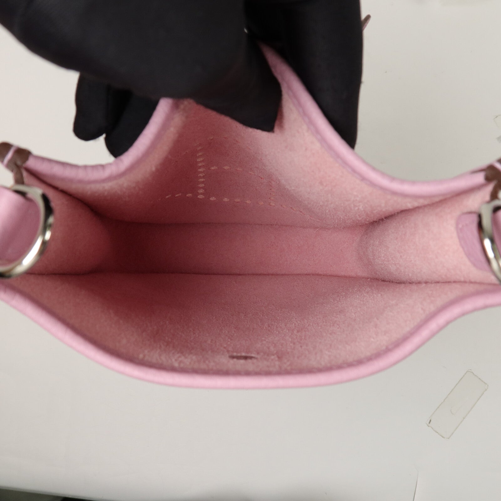 HERMES Clemence皮革Evelyne TPM肩背袋Mauve Sylvestre
