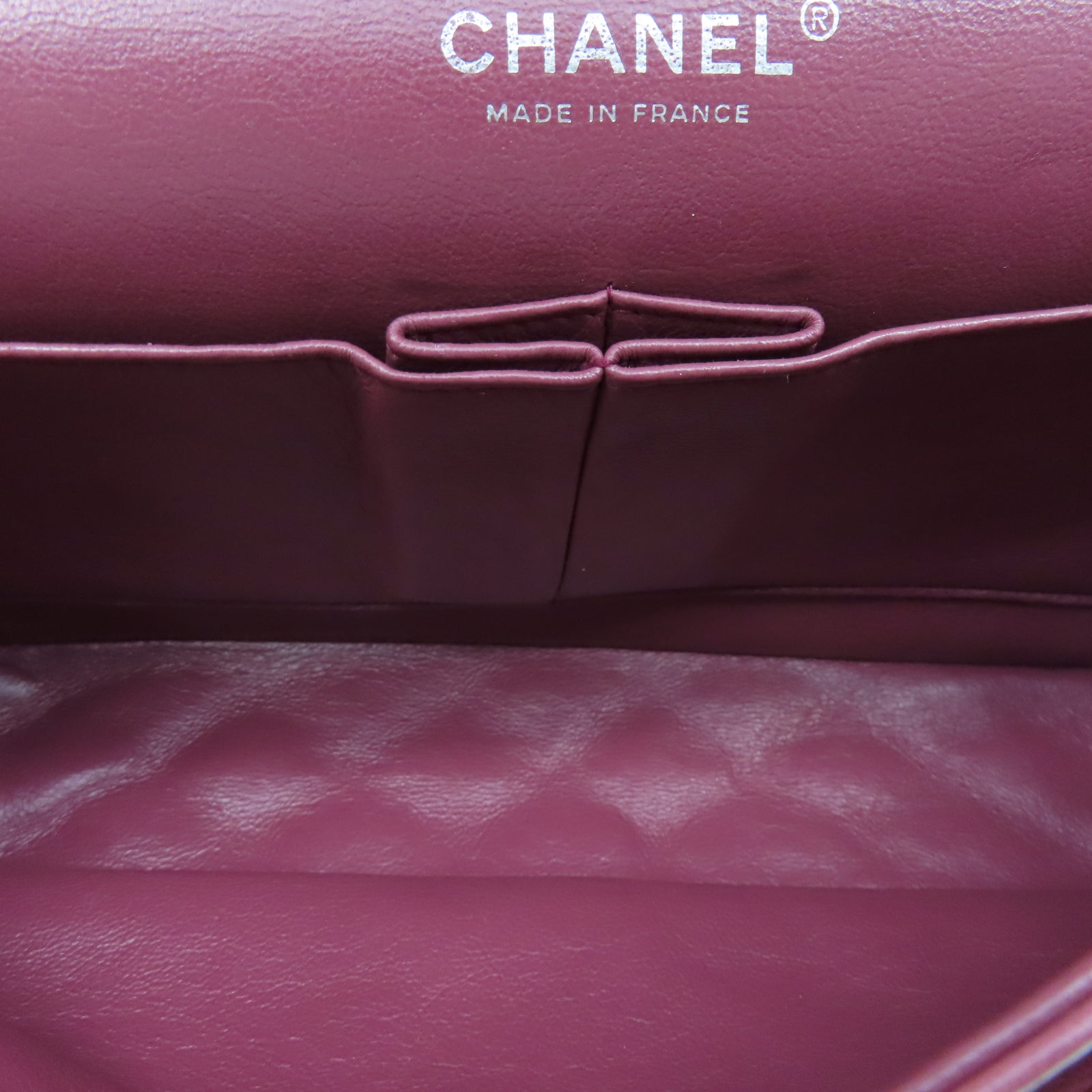 CHANEL 【激減優惠】菱格羊皮皮革Classic Flap 25cm銀扣鏈帶肩背袋粉紅色