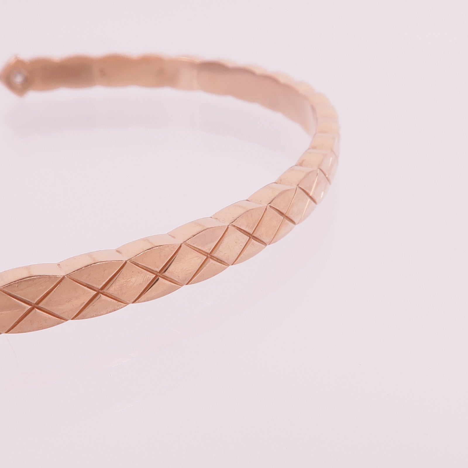 CHANEL 18K玫瑰金Coco Crush Bangle鑽石手鐲