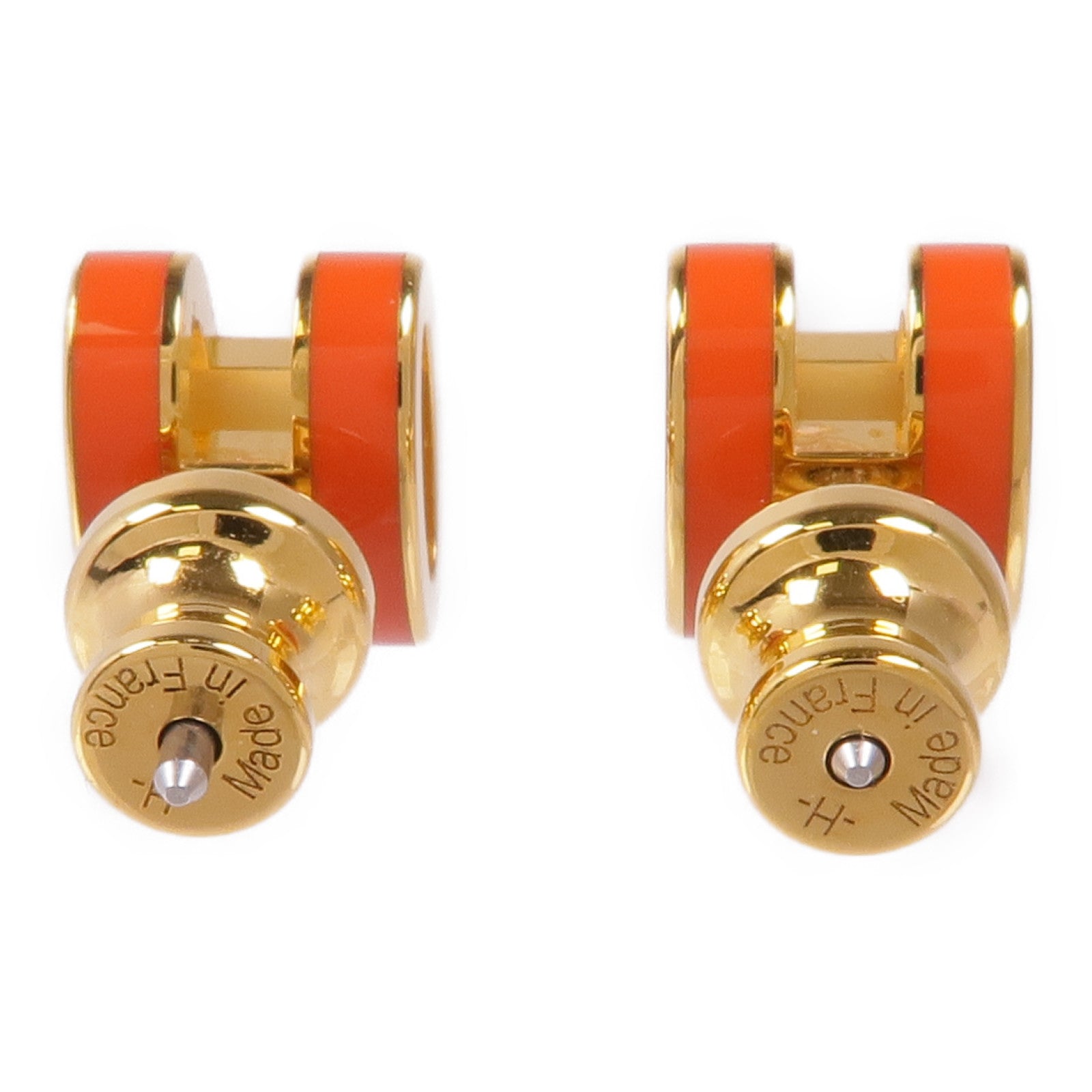 HERMES 金屬Mini Pop H Earrings耳環Feu