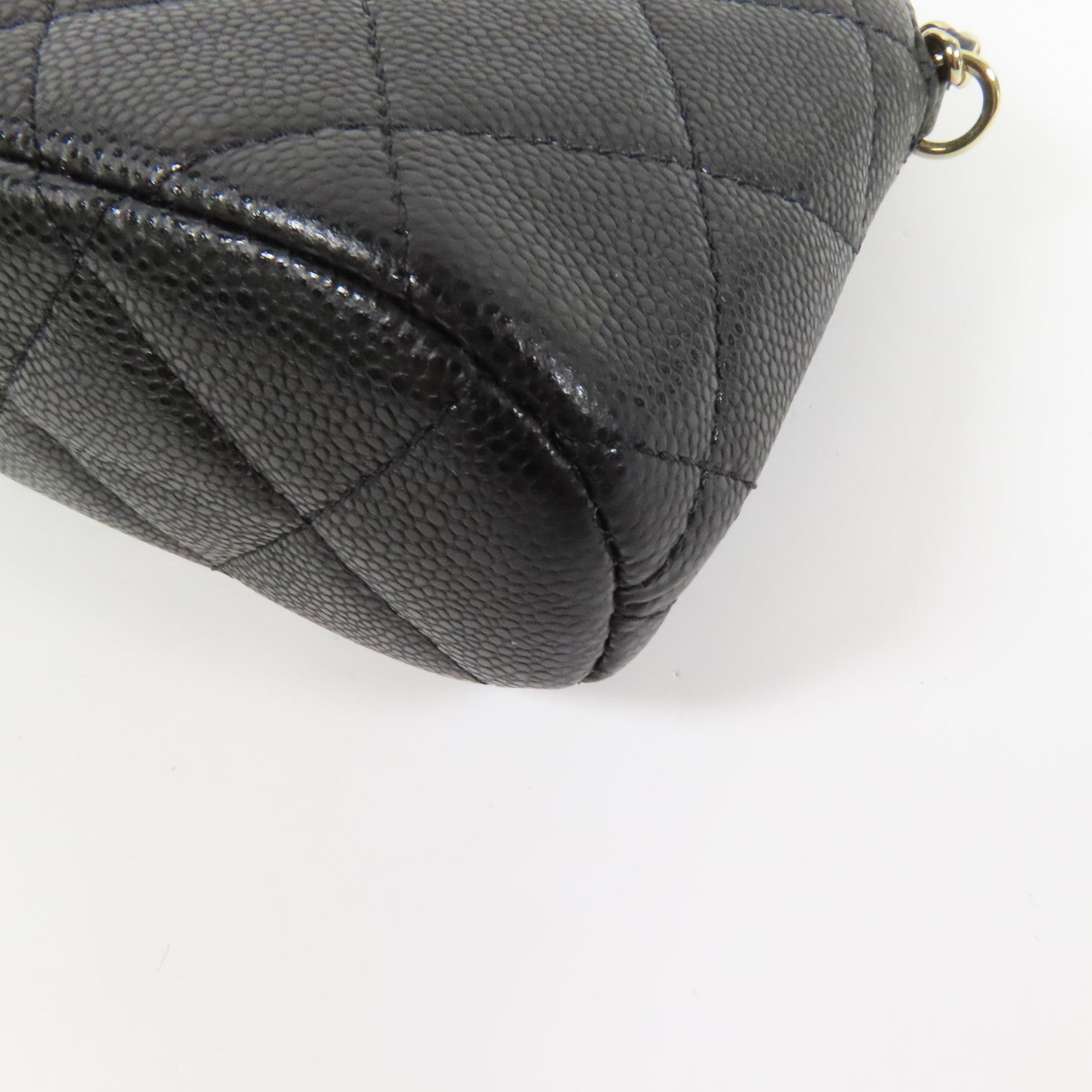 CHANEL 牛皮皮革Chain Shoulder金扣鏈帶肩背袋