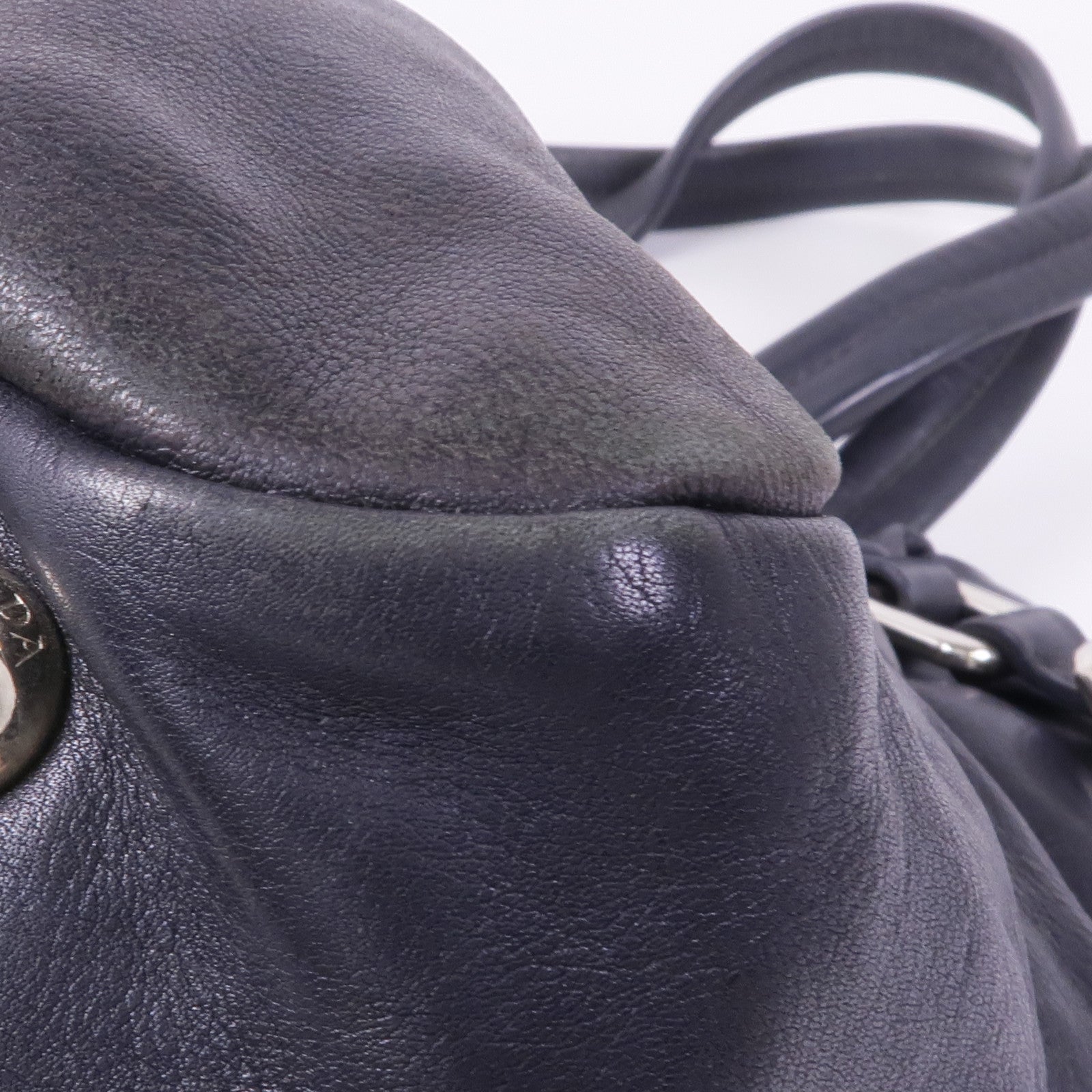 PRADA 牛皮皮革Shoulder Bag銀扣肩背袋