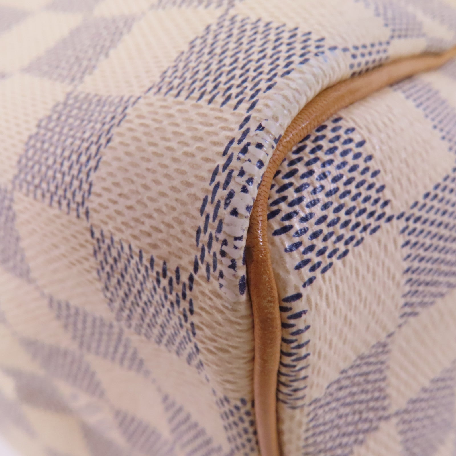 LOUIS VUITTON Damier Azur Speedy 25金扣手挽袋