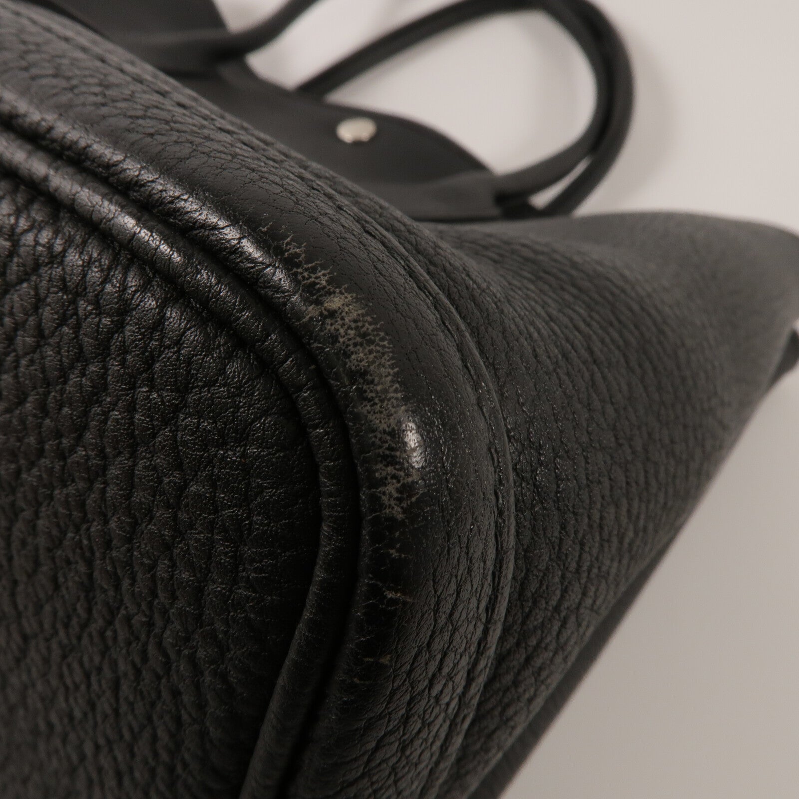 HERMES Negonda皮革GardenParty PM手挽袋Noir