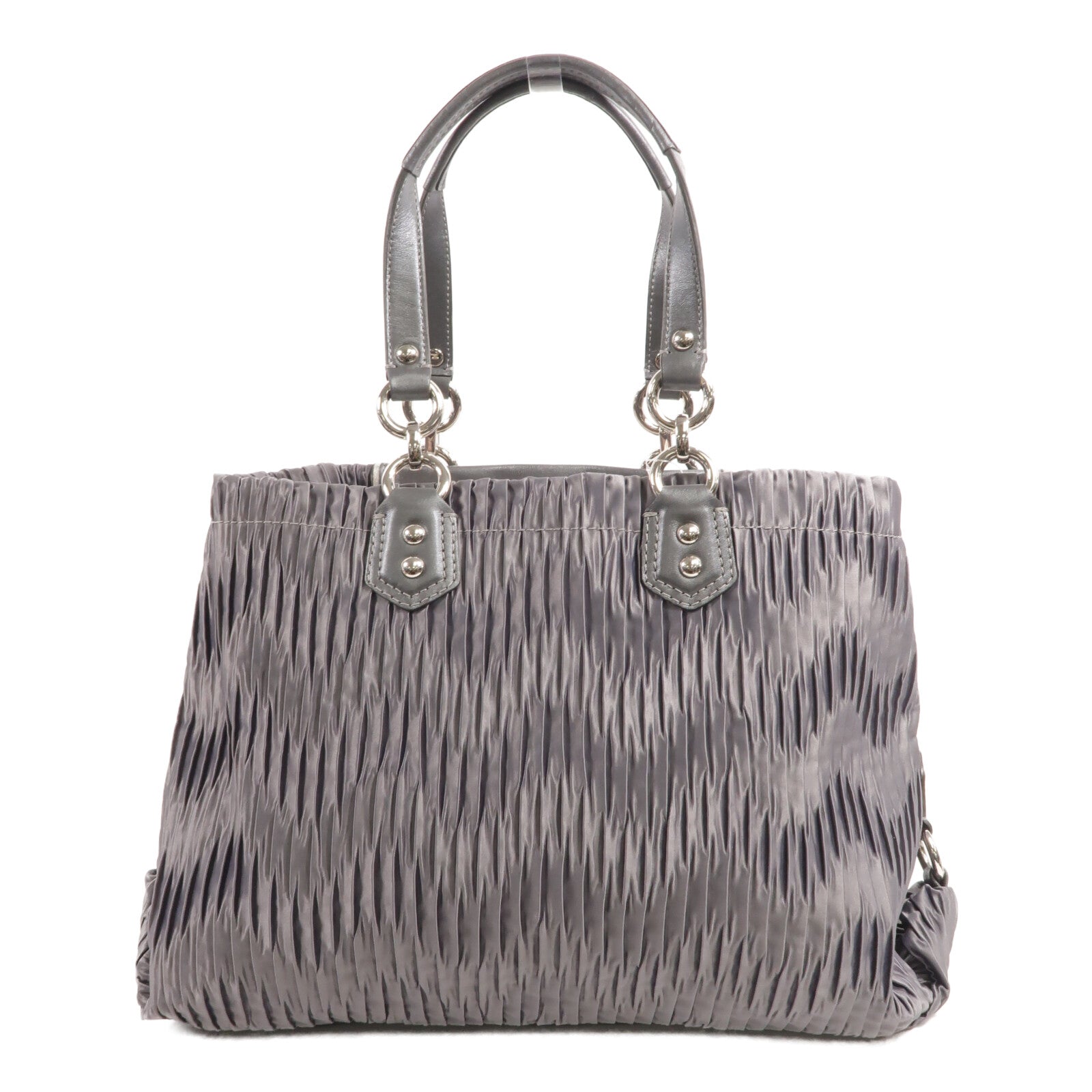 COACH 牛皮皮革/Satin Ashley Carryall手挽袋