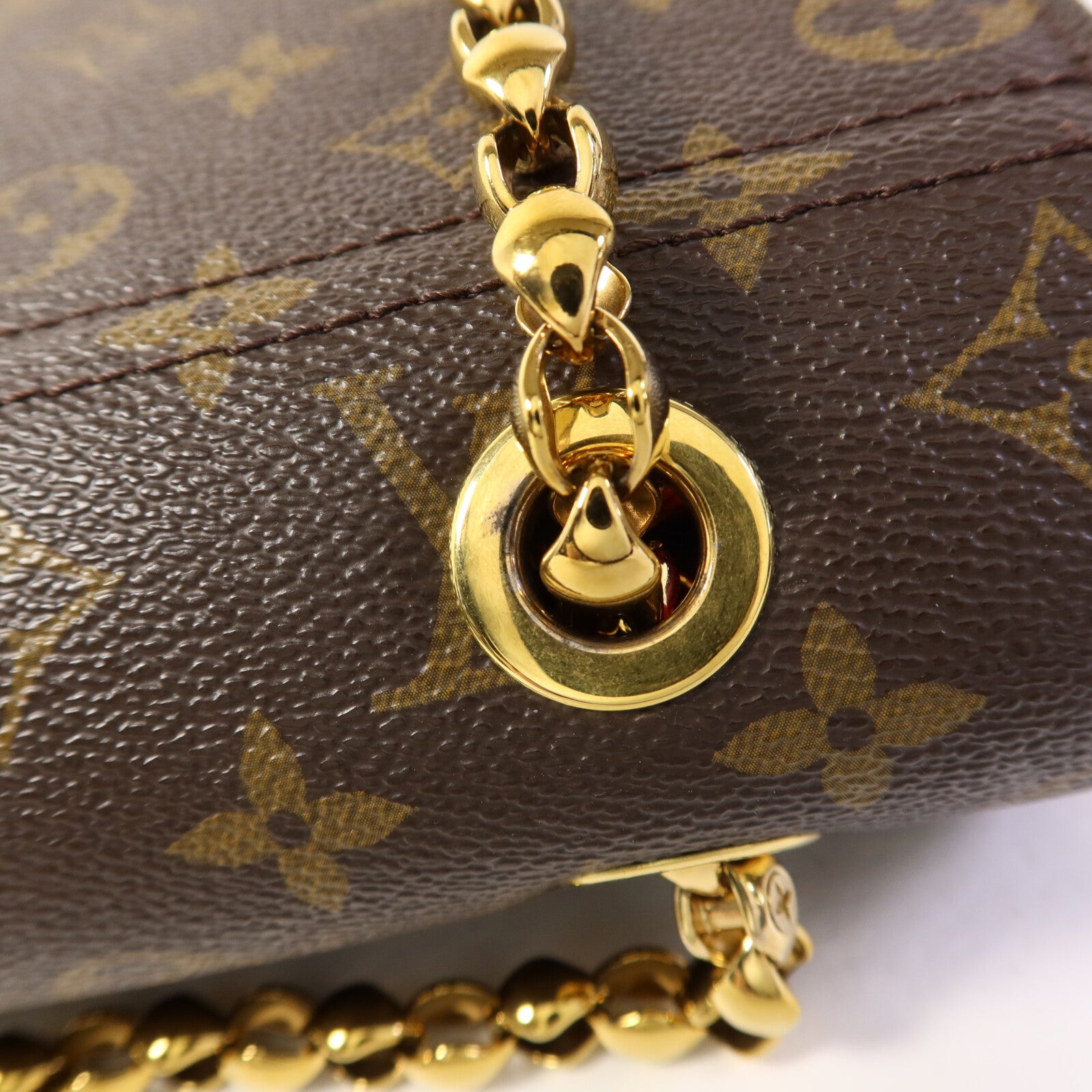 LOUIS VUITTON Monogram Victoire金扣鏈帶肩背袋