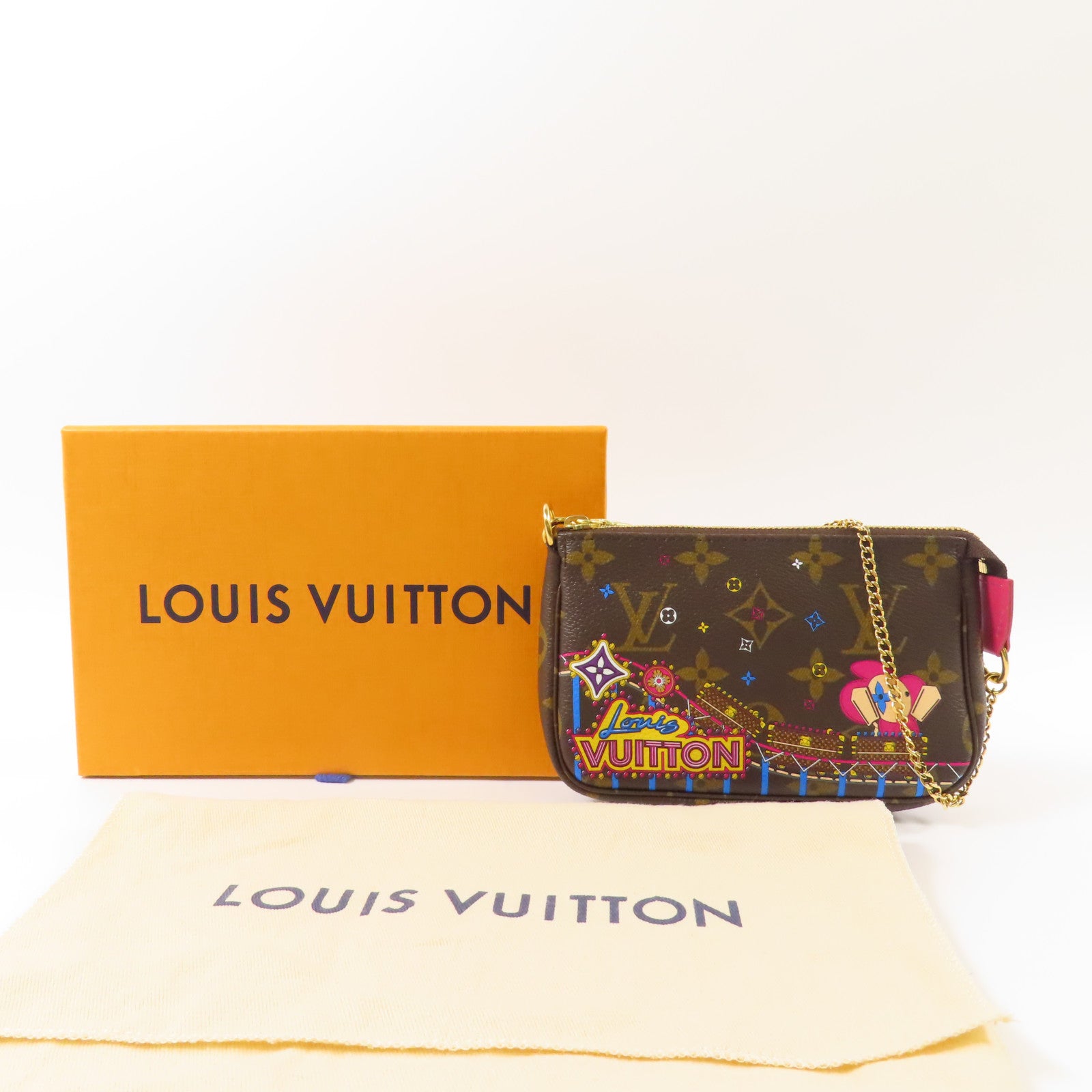 LOUIS VUITTON 【激減優惠】Monogram Mini Pochette Accessories金扣手拿包