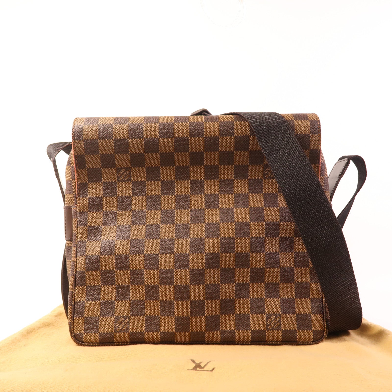 LOUIS VUITTON Damier Naviglio金扣肩背袋
