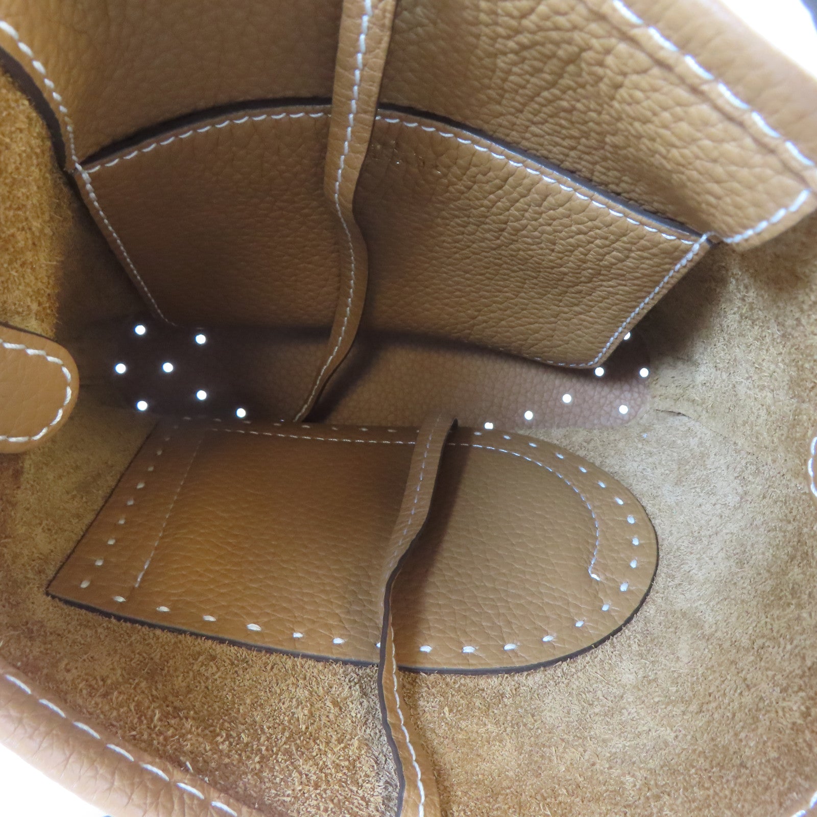 Delvaux 牛皮皮革Delvaux Pin Mini金扣手挽肩背兩用袋啡色