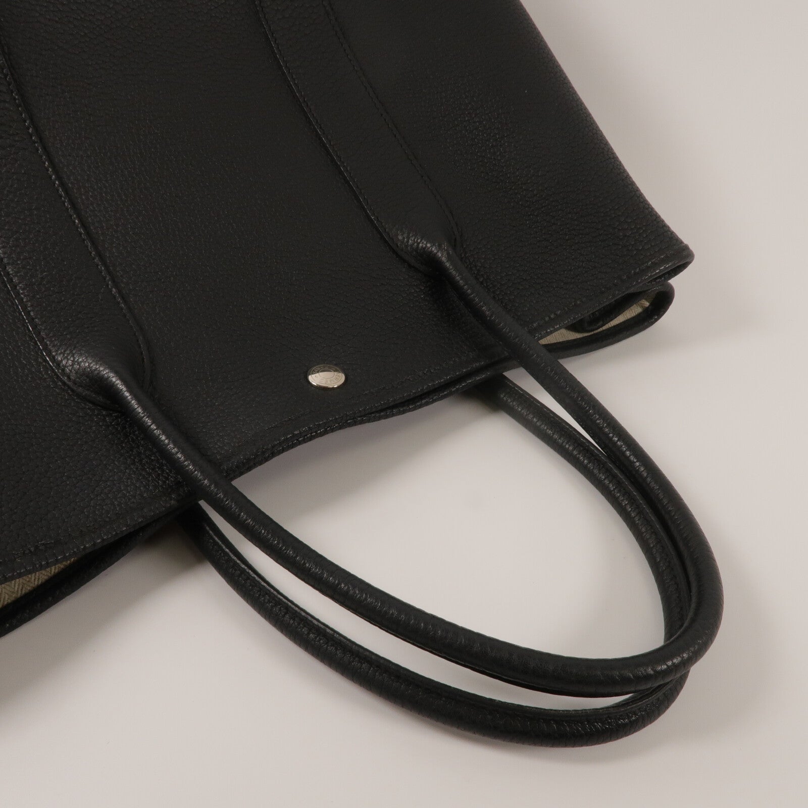HERMES Negonda皮革GardenParty PM手挽袋Noir