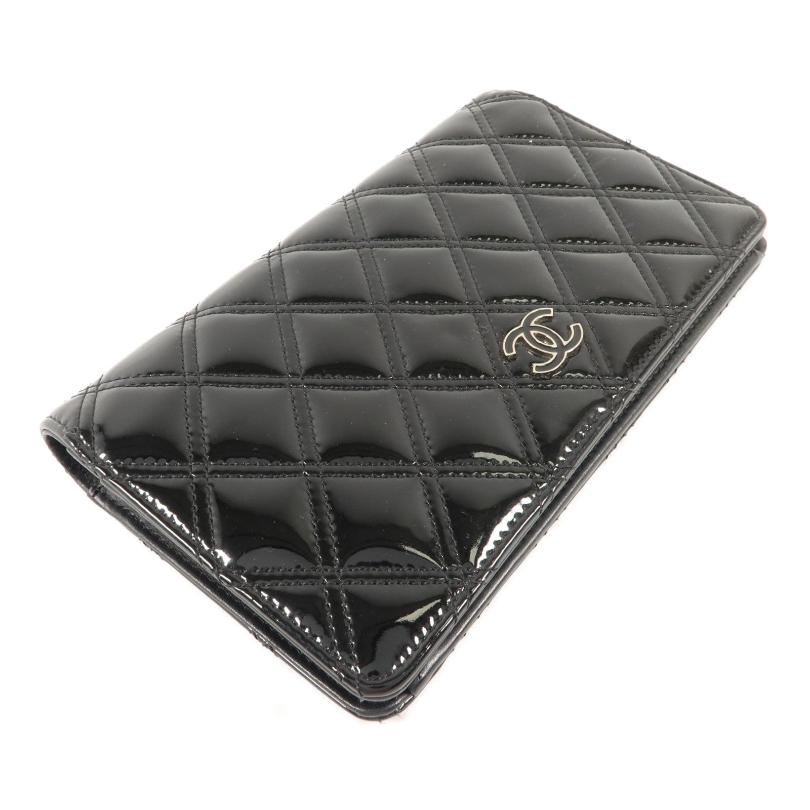 CHANEL 漆皮皮革Long Bifold Wallet長錢包