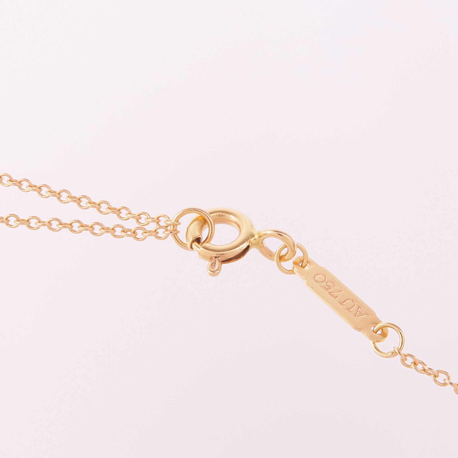 TIFFANY＆CO 18K玫瑰金T Smile Necklace項鍊