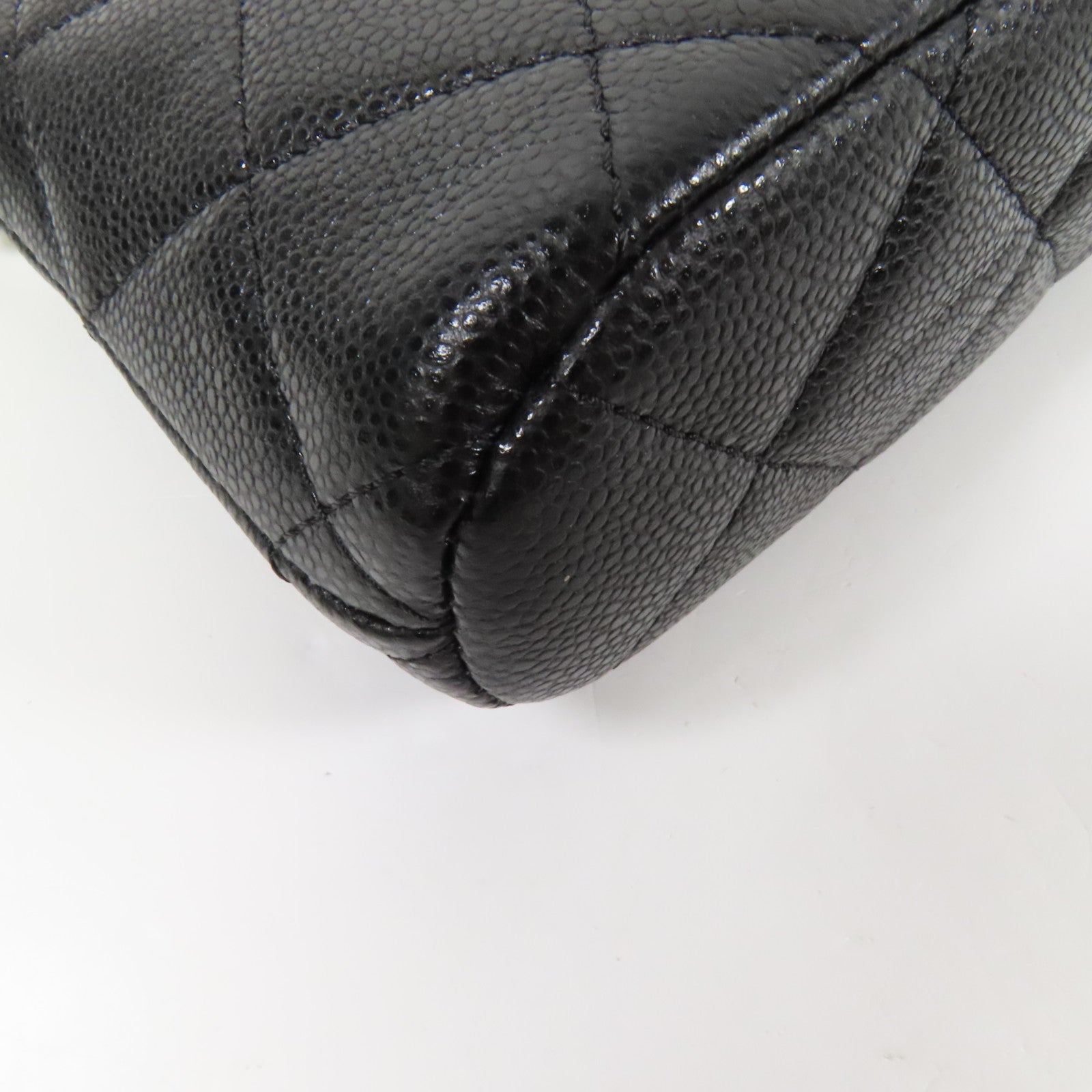 CHANEL 牛皮皮革Chain Shoulder金扣鏈帶肩背袋