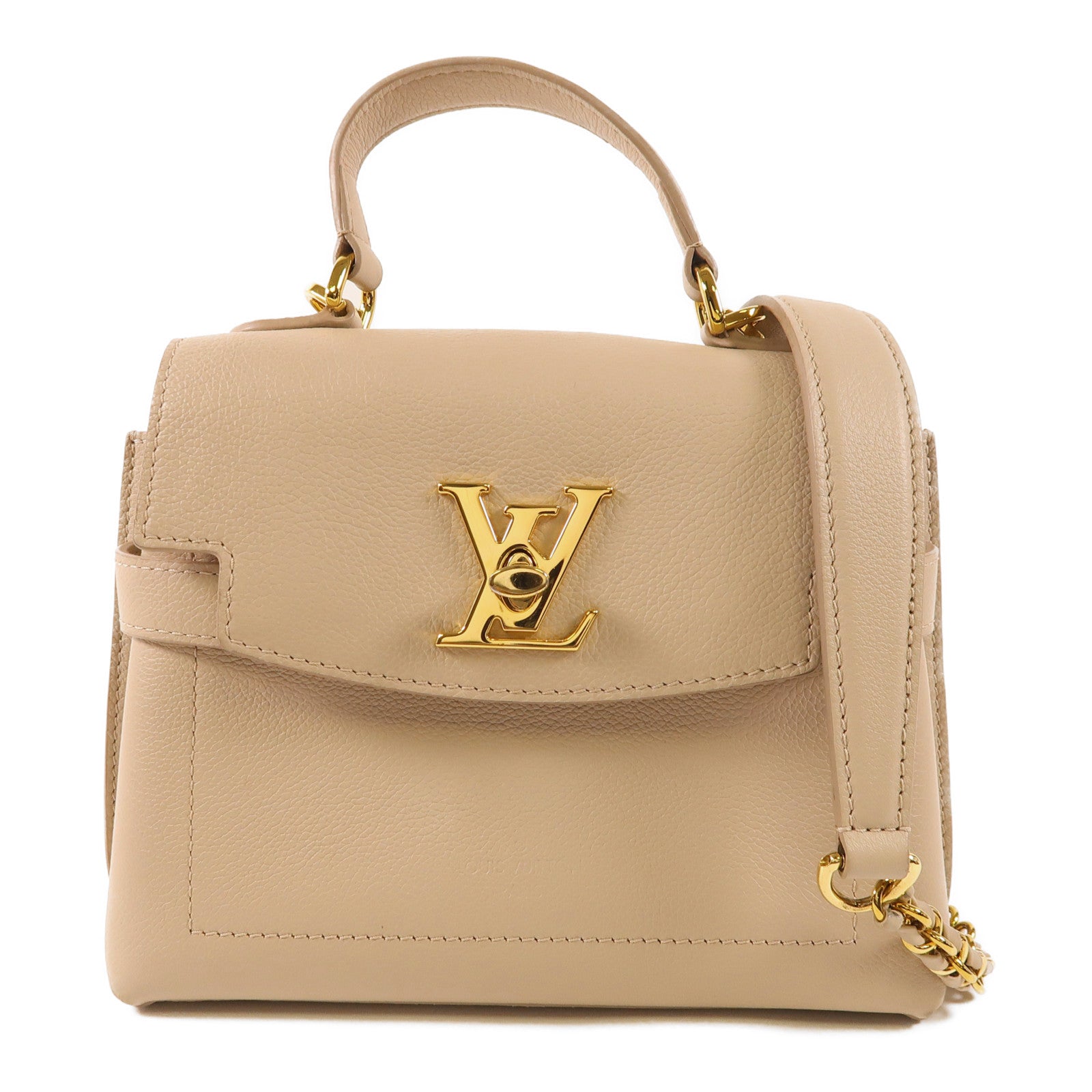 LOUIS VUITTON 牛皮皮革Lockme Ever Mini金扣手挽肩背兩用袋