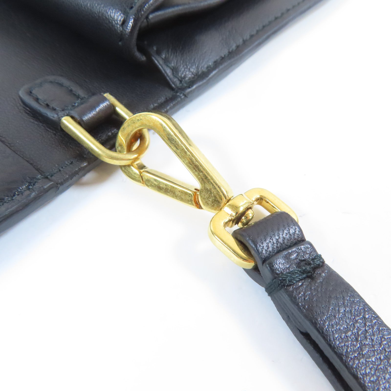 Alexander McQueen 牛皮皮革Trifold Long Wallet金扣長錢包黑色