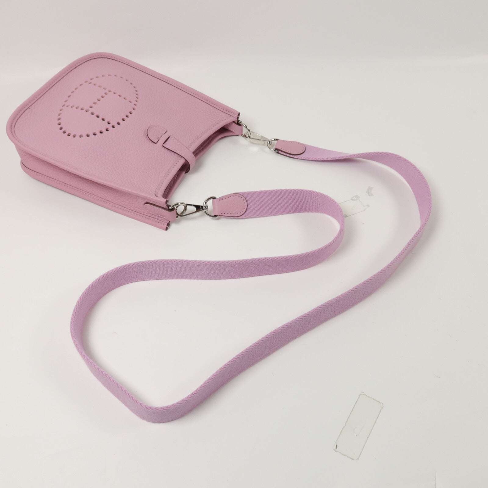 HERMES Clemence皮革Evelyne TPM肩背袋Mauve Sylvestre