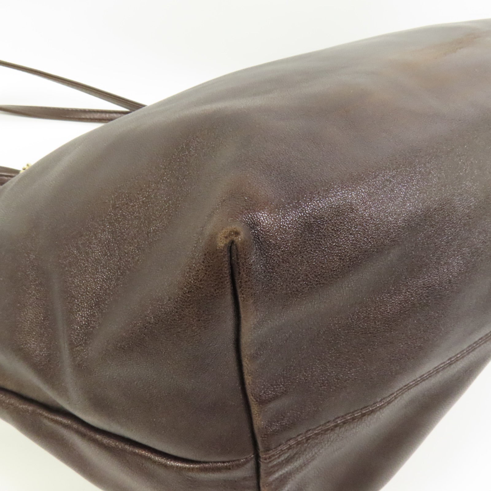 LOEWE 牛皮皮革Tote Bag金扣肩背袋
