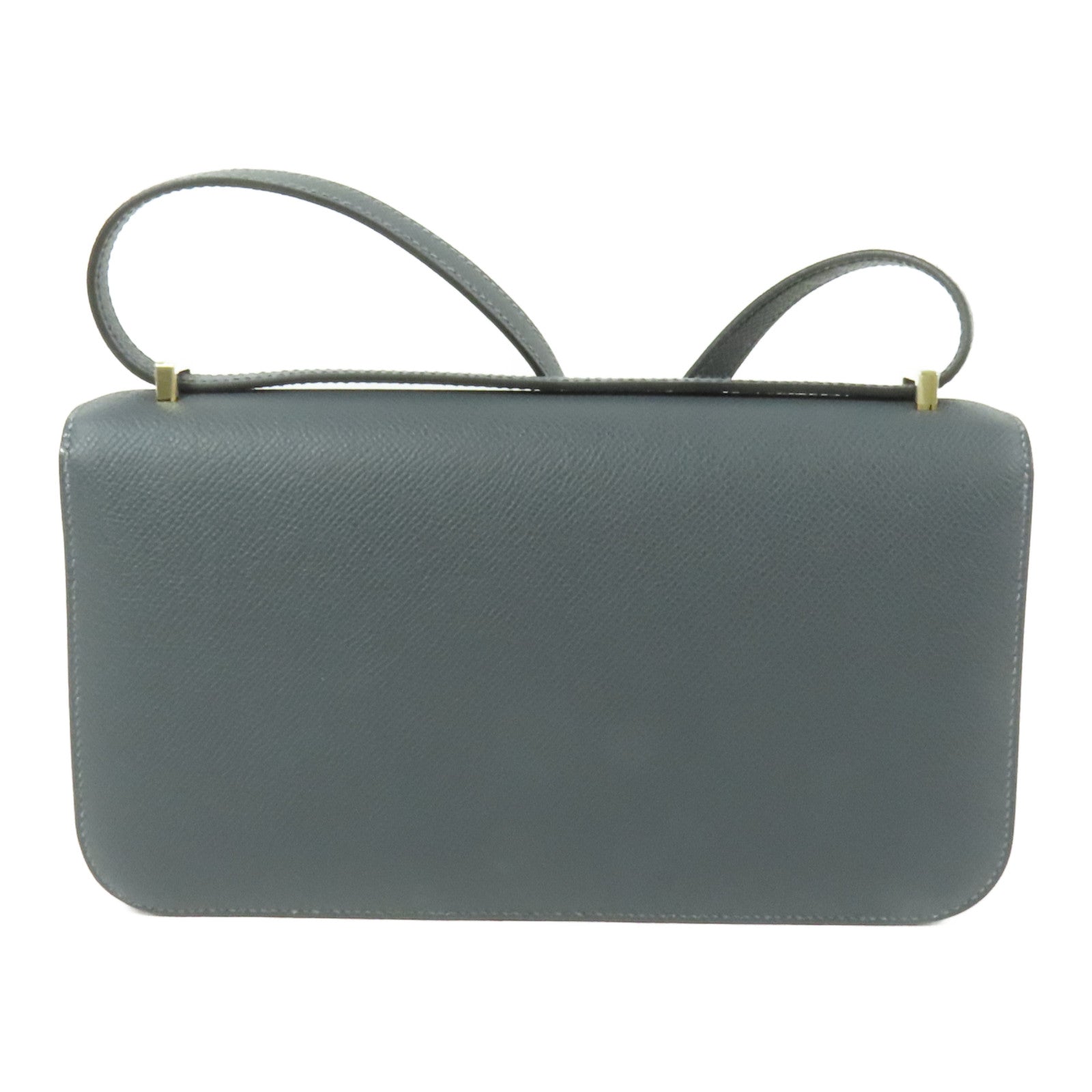 HERMES 【激減優惠】Epsom皮革Constance Elan金扣肩背袋Gris Misty