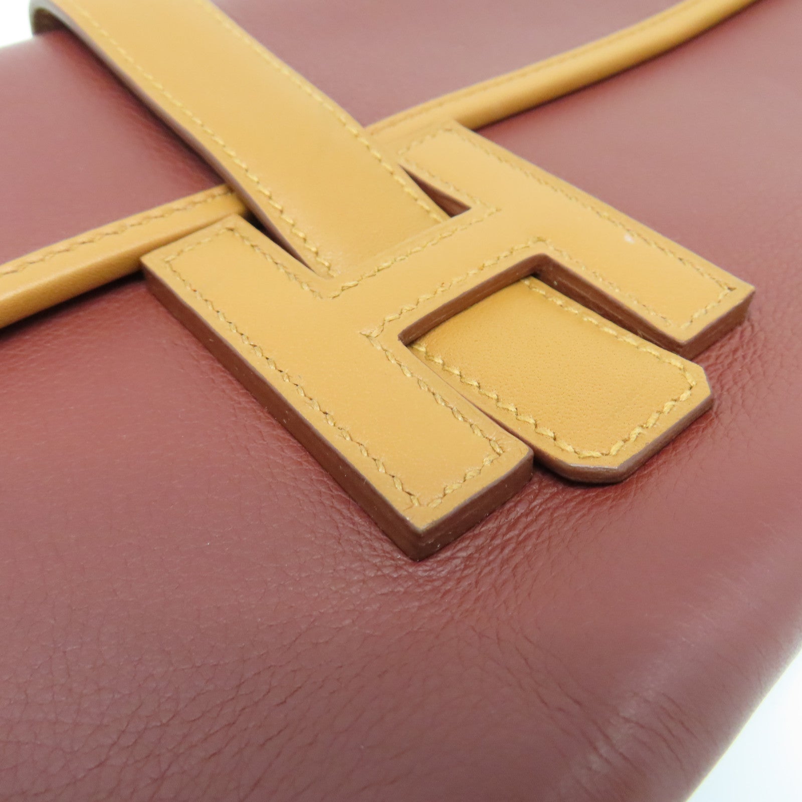 HERMES Swift Leather Jije Elan 35 Silver Buckle Handbag Turquoise