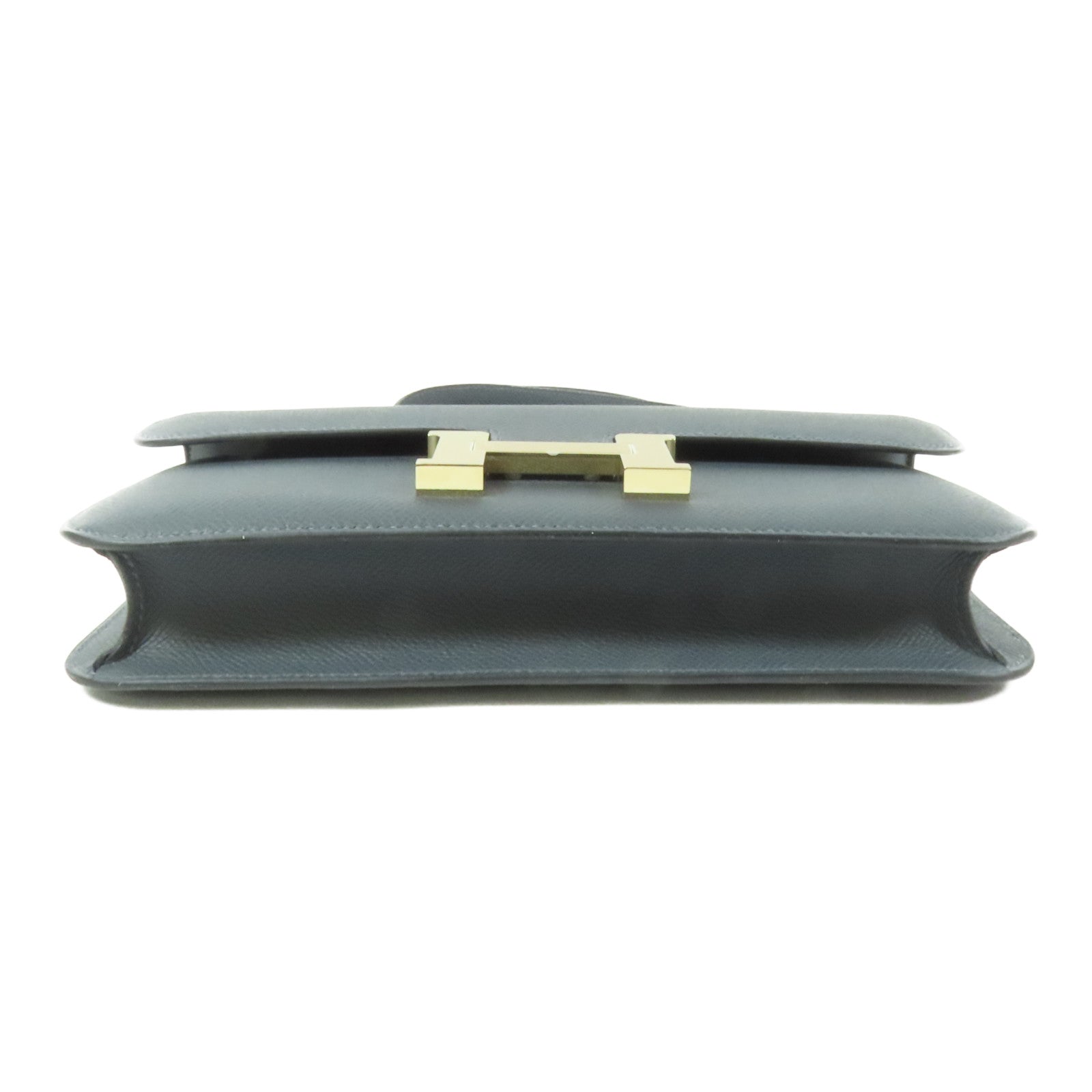 HERMES 【激減優惠】Epsom皮革Constance Elan金扣肩背袋Gris Misty