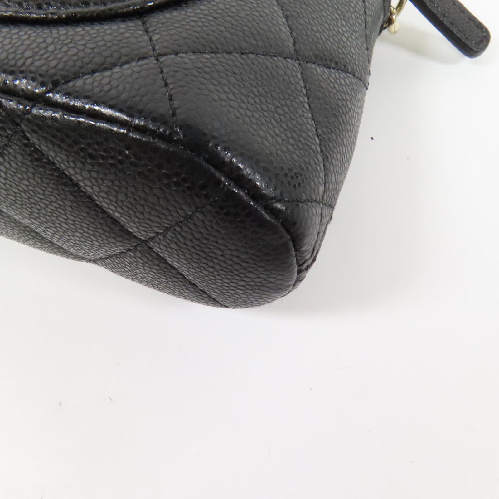 CHANEL 牛皮皮革Chain Shoulder金扣鏈帶肩背袋