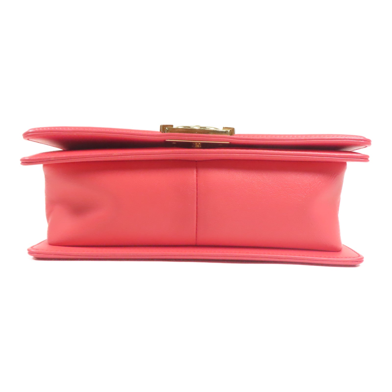 CHANEL CC GHW Boy 25 Chain Shoulder Bag Calfskin Leather Pink