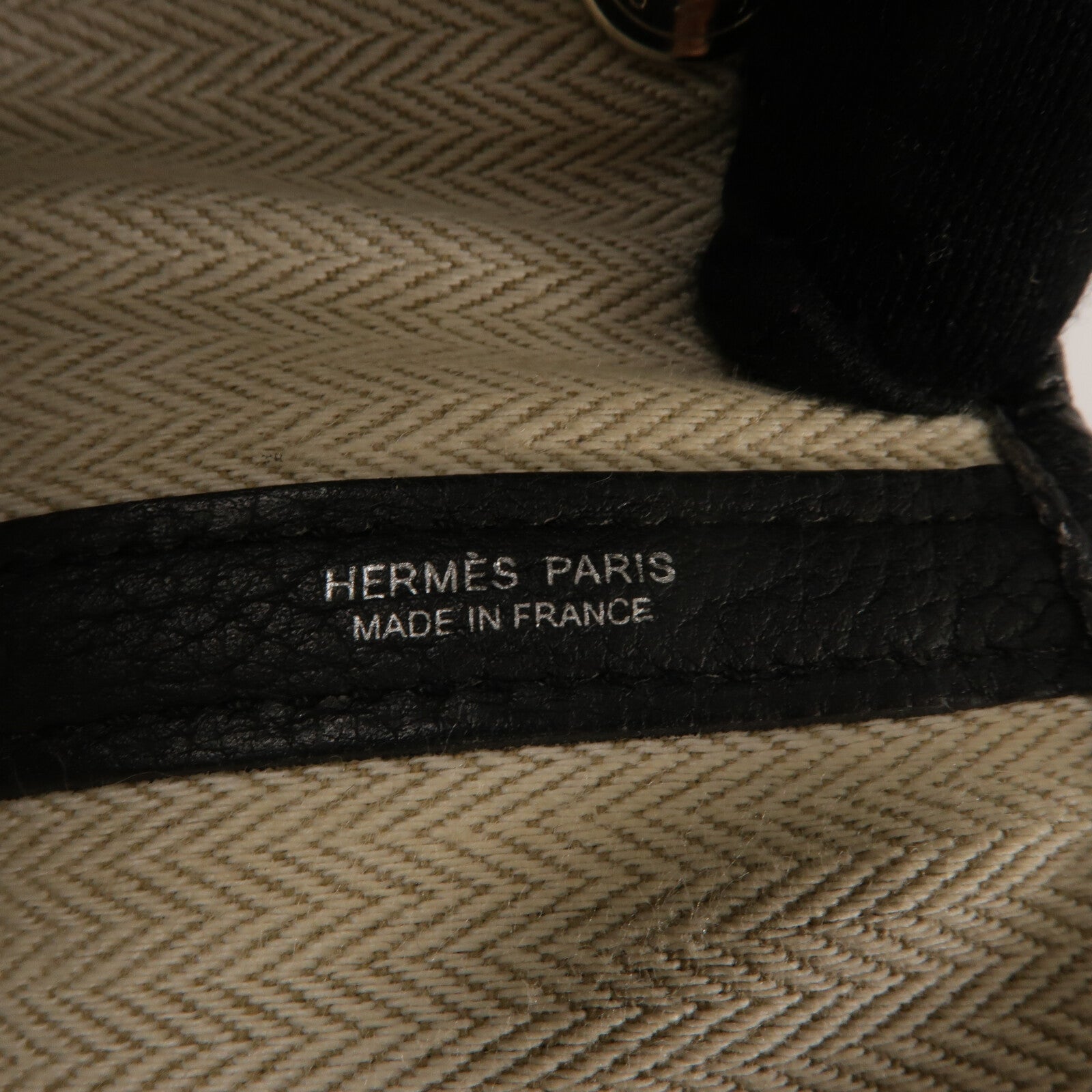 HERMES Negonda皮革GardenParty PM手挽袋Noir
