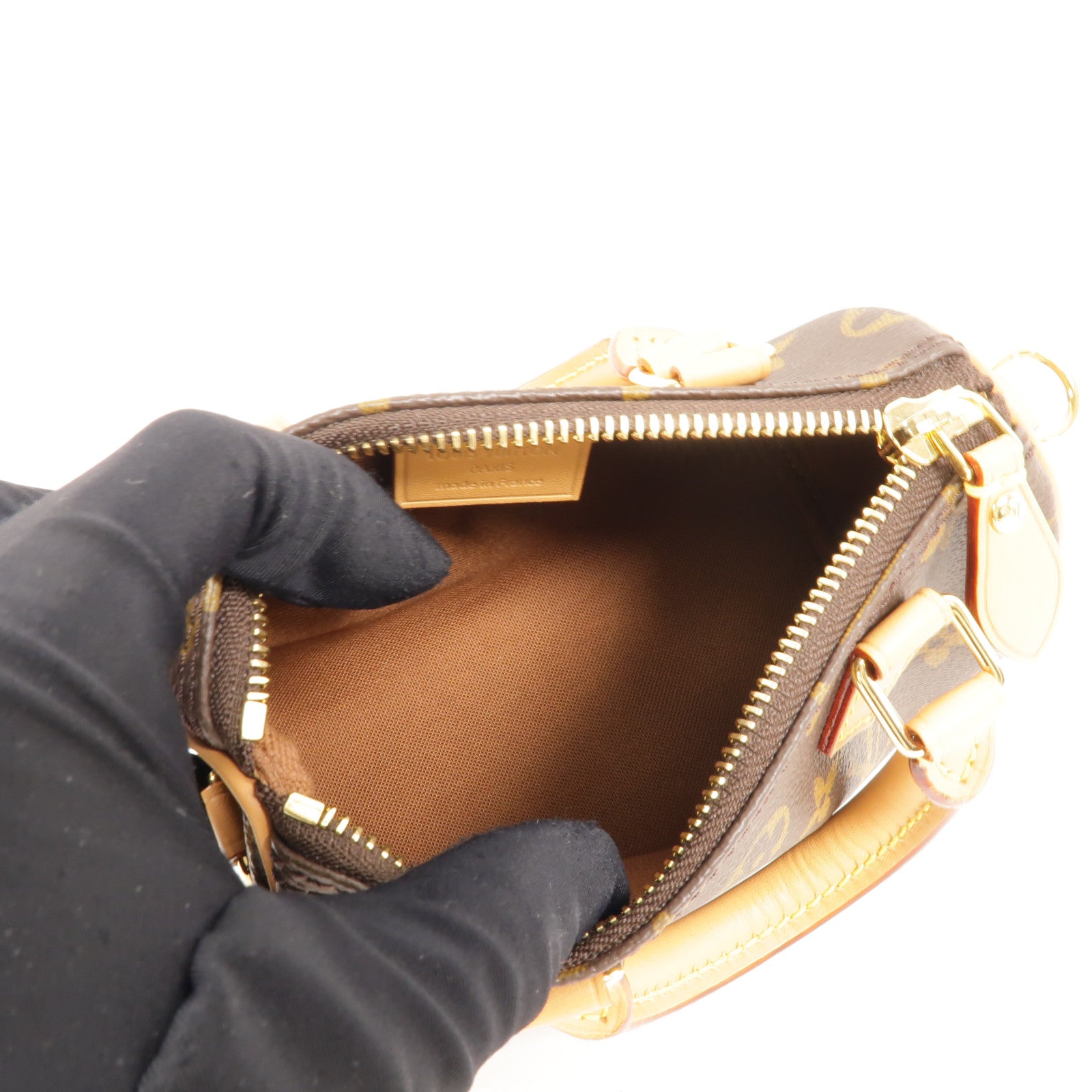 LOUIS VUITTON Monogram Nano Speedy金扣手挽肩背兩用袋