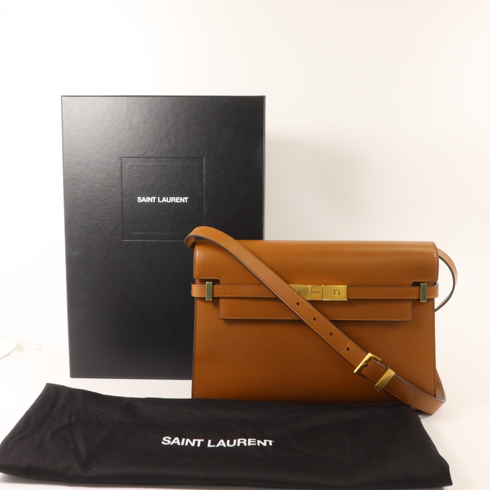 SAINT LAURENT 牛皮皮革Manhattan Small肩背袋