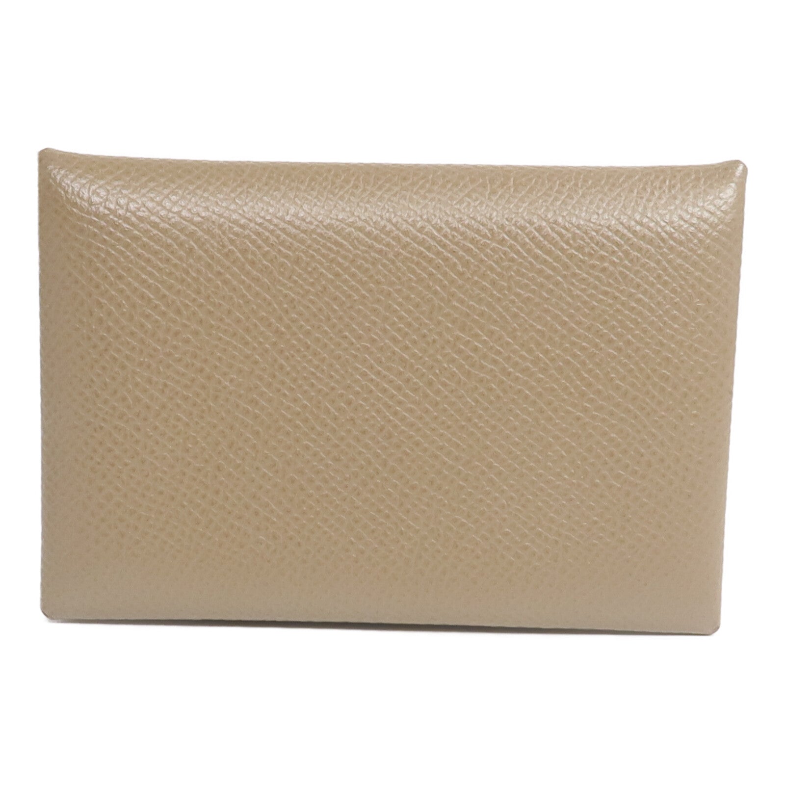 HERMES Epsom皮革Calvi卡片套Etoupe