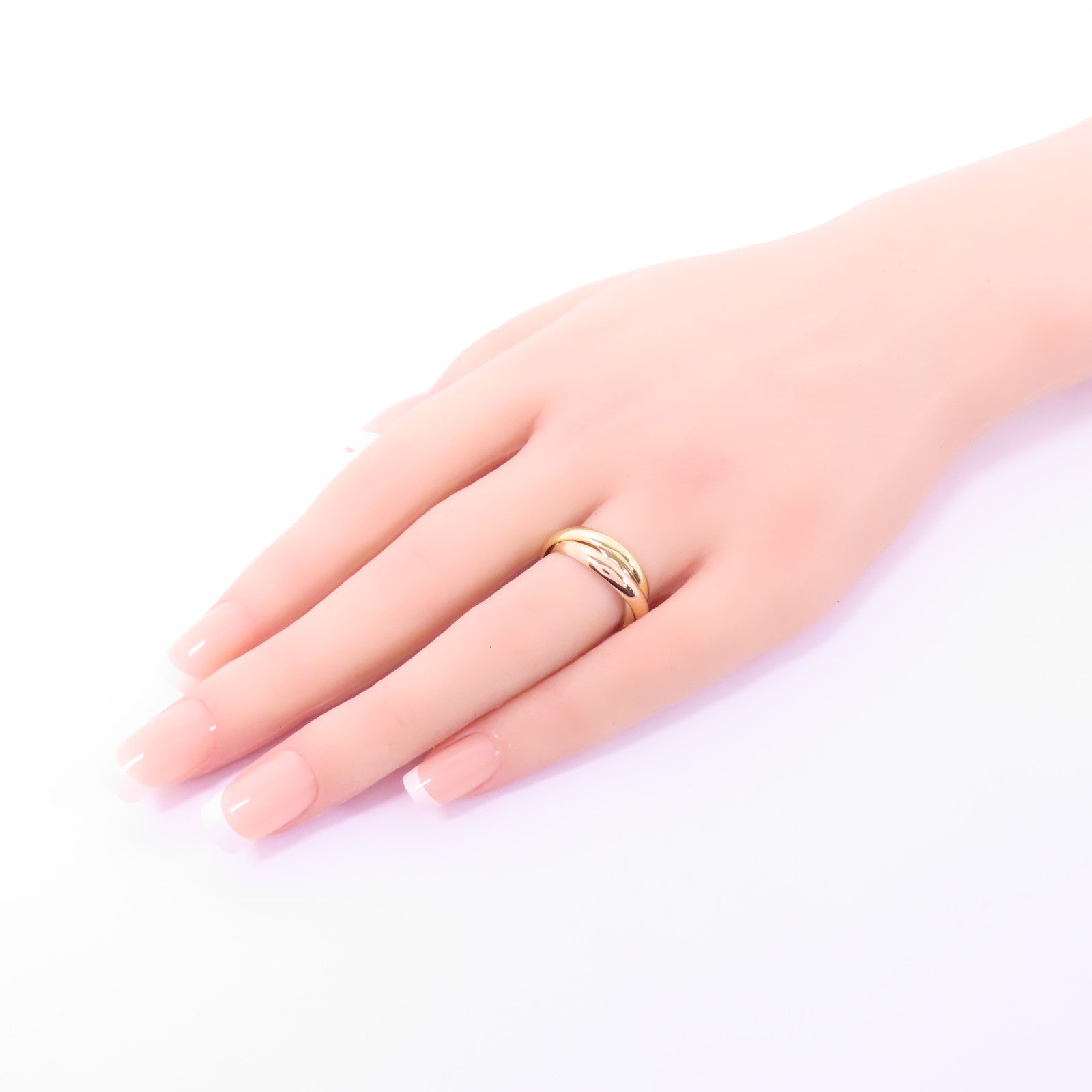 CARTIER 18K黃金/白金/玫瑰金Trinity Ring戒指Cartier#54/US#6.75
