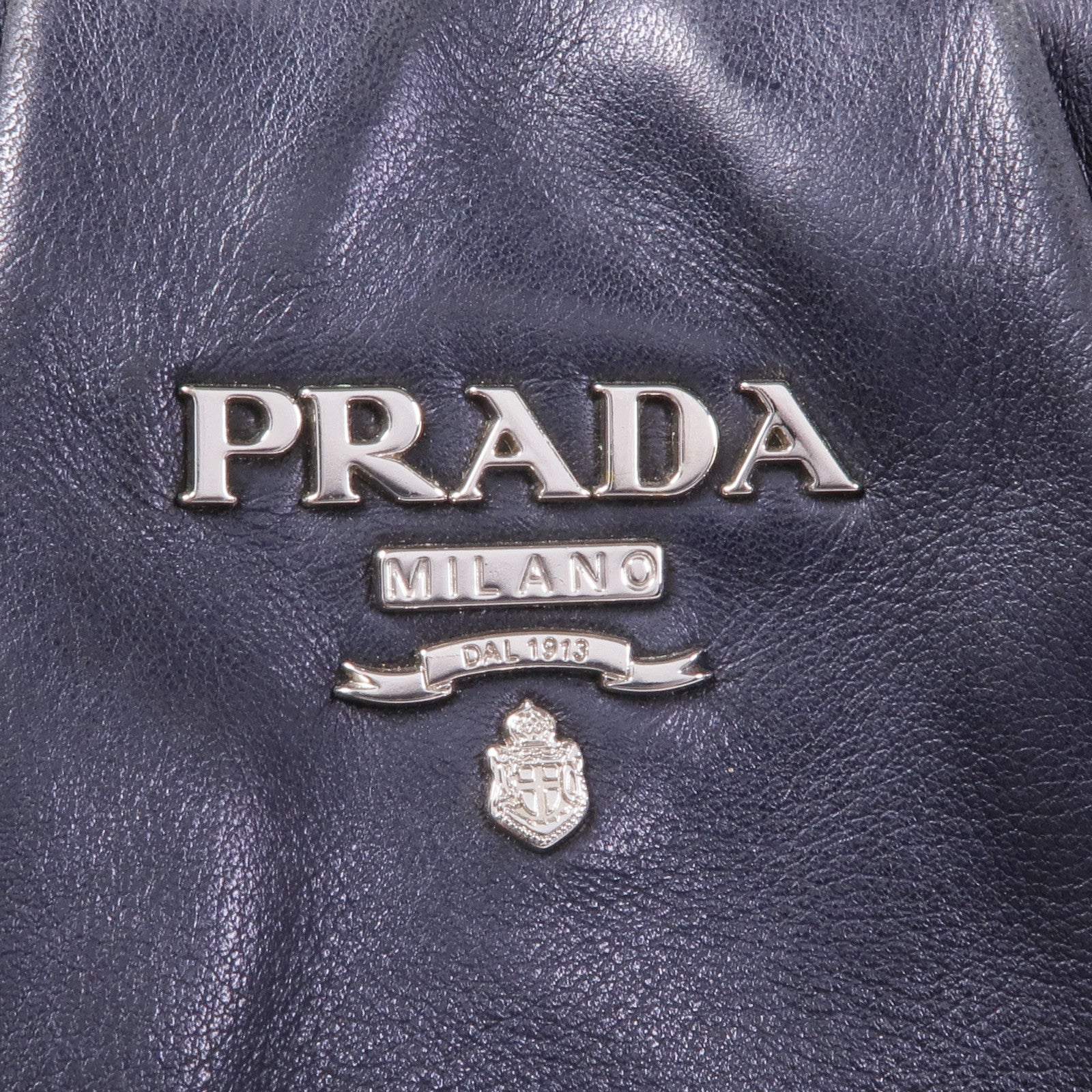 PRADA 牛皮皮革Shoulder Bag銀扣肩背袋