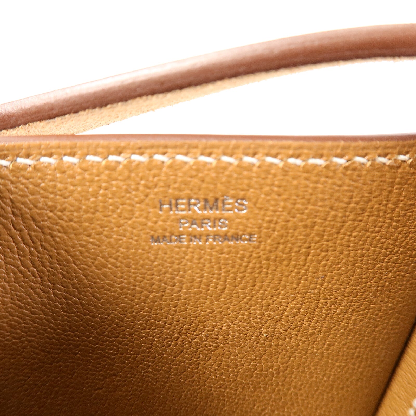 HERMES Clemence皮革Vache肩背袋Gold