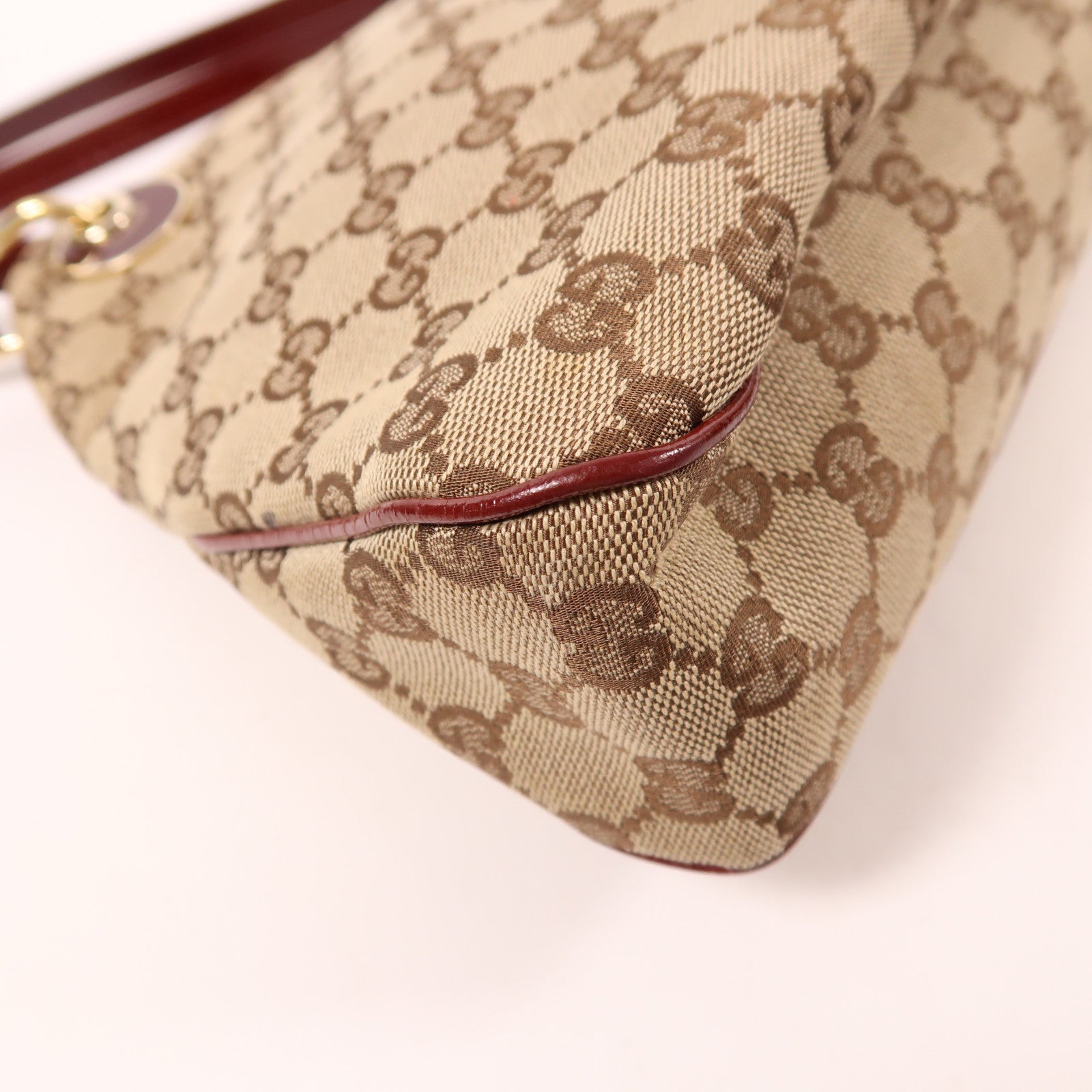 GUCCI 帆布Shoulder Bag金扣手挽袋/肩背袋