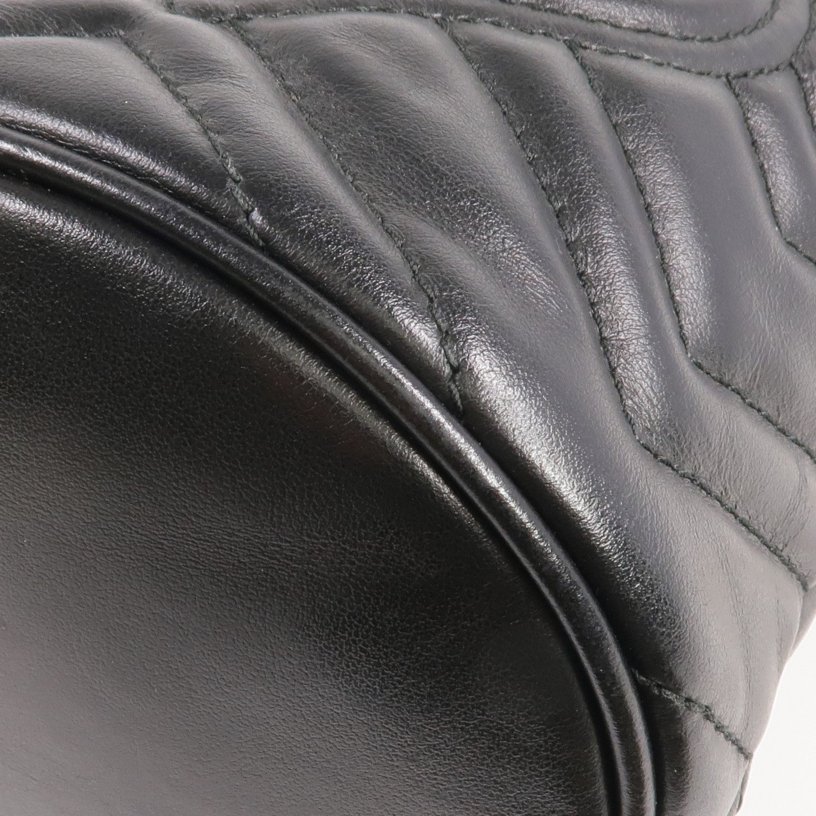 GUCCI 牛皮皮革GG Marmont Mini Bucket金扣鏈帶肩背袋