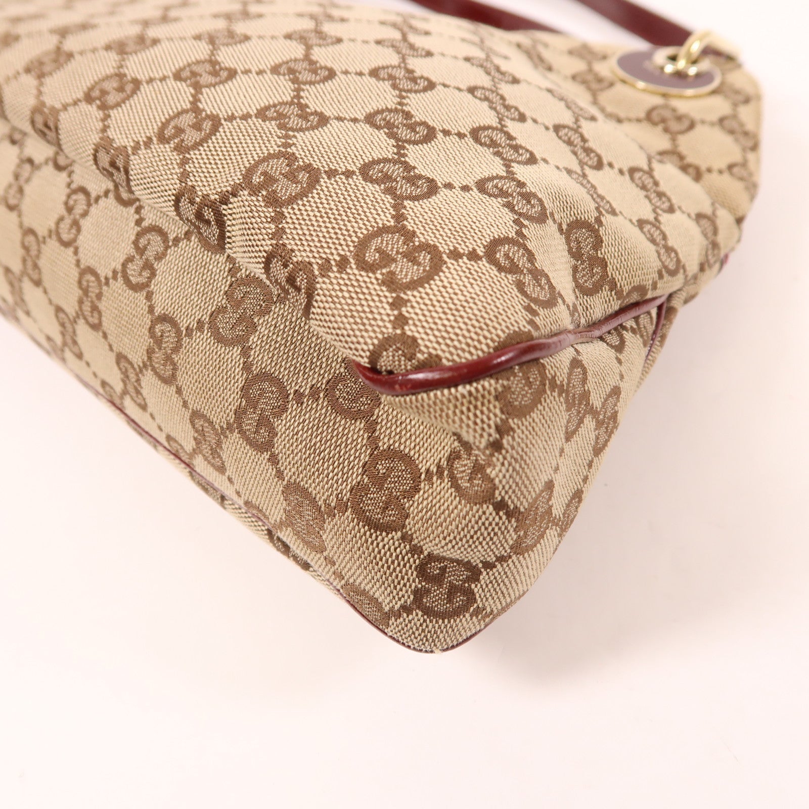 GUCCI 帆布Shoulder Bag金扣手挽袋/肩背袋