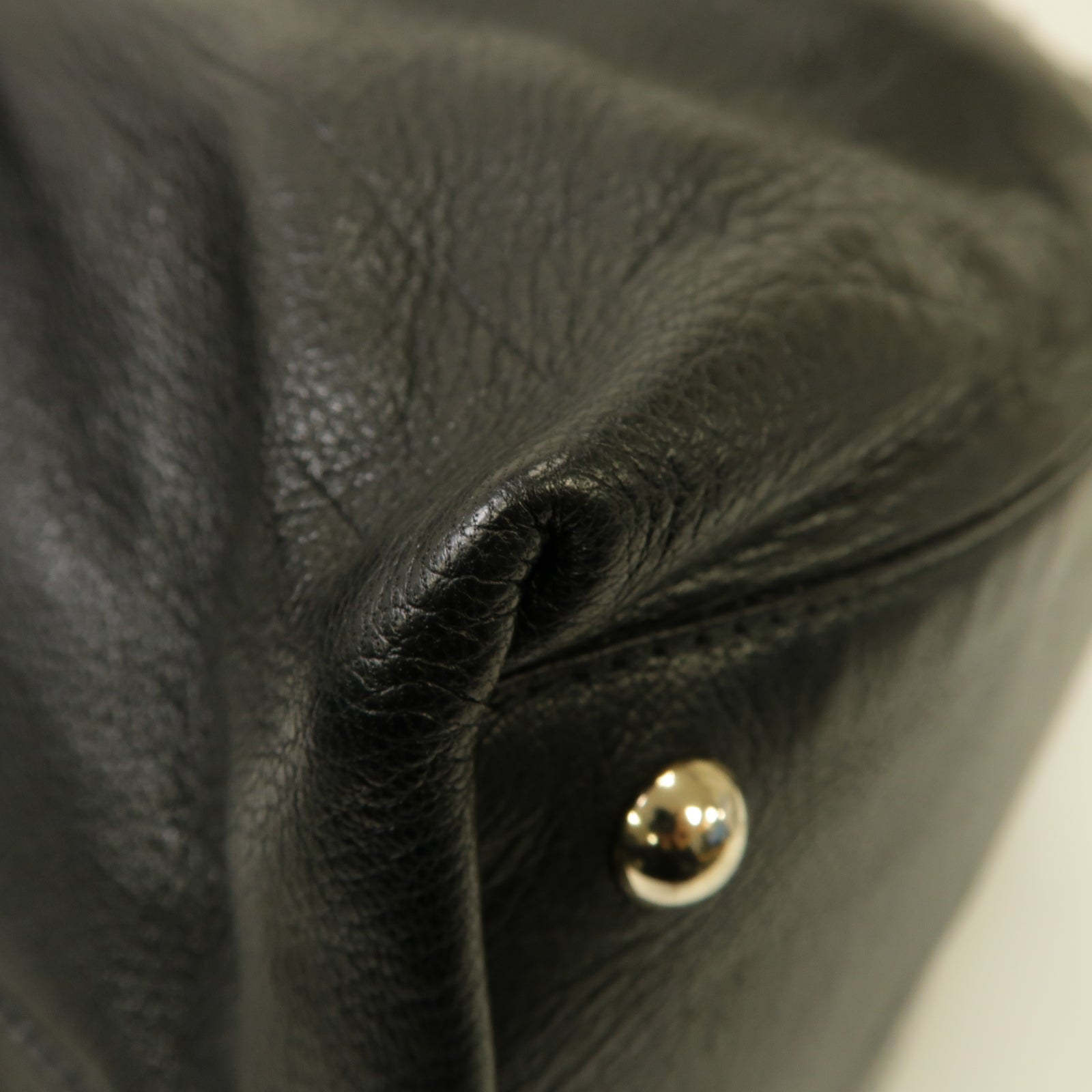 SAINT LAURENT 牛皮皮革2 Way Bag 銀扣手挽肩背兩用袋黑色