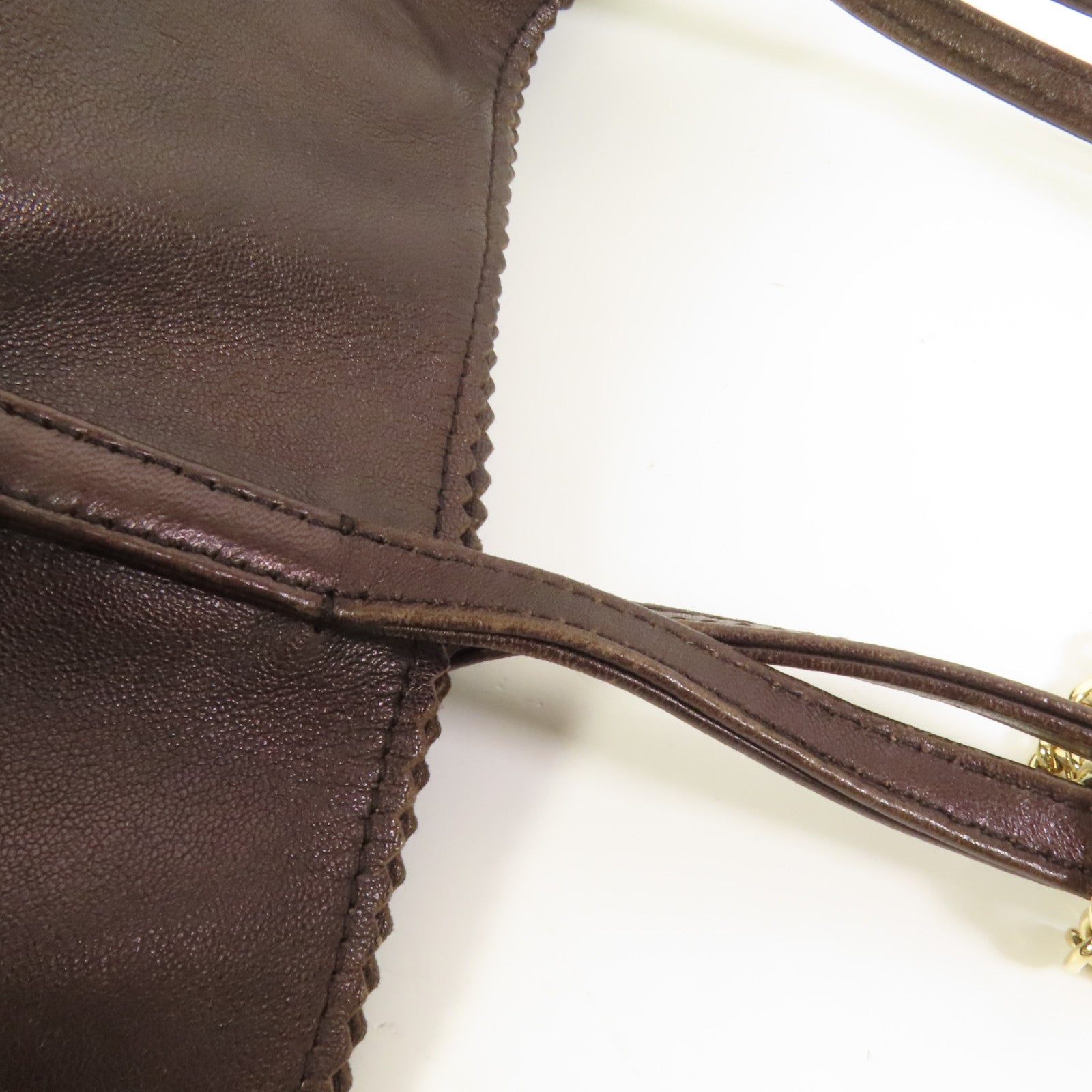 LOEWE 牛皮皮革Tote Bag金扣肩背袋