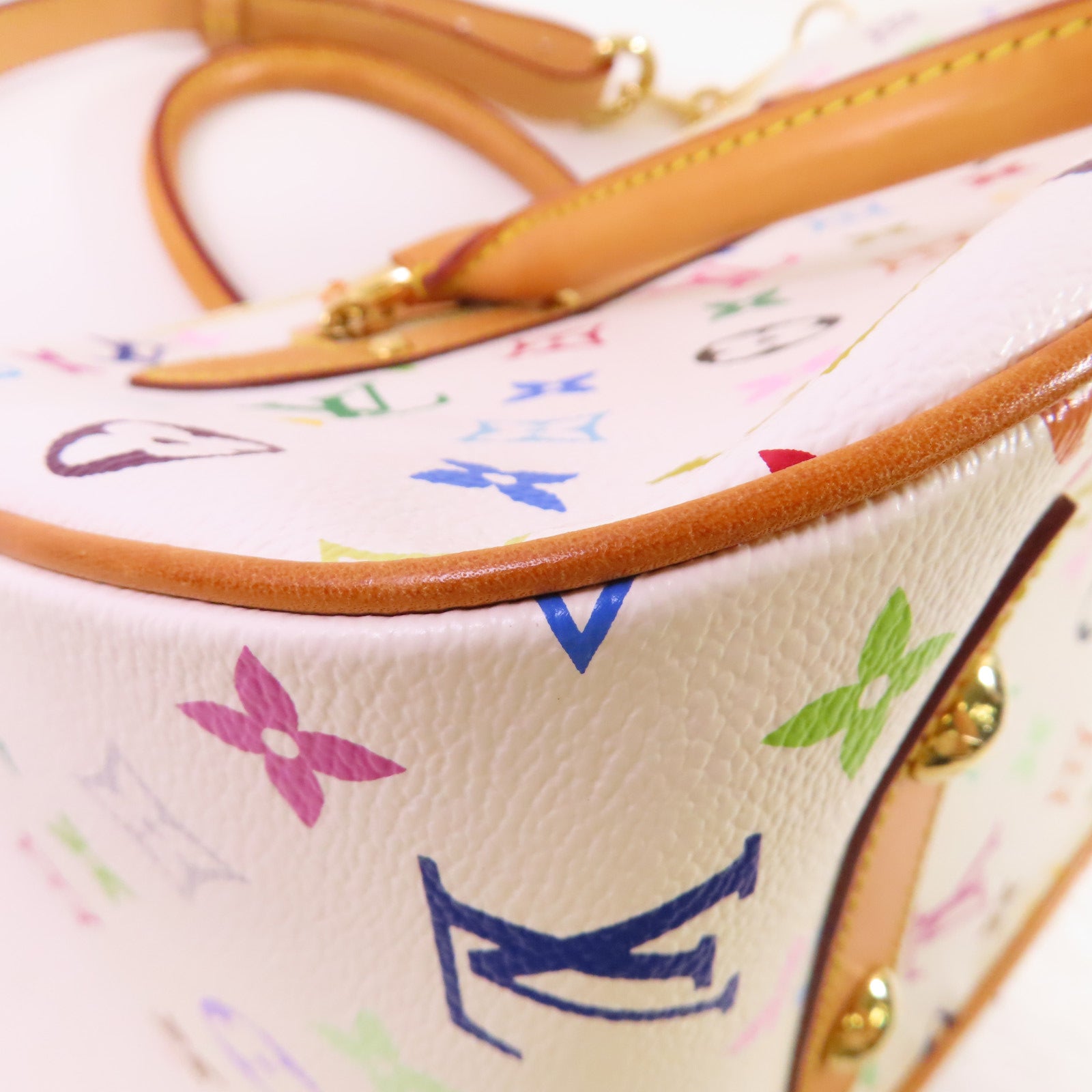 LOUIS VUITTON Monogram Multicolore Rita 2Way Shoulder Bag金扣手挽肩背兩用袋白色/彩色
