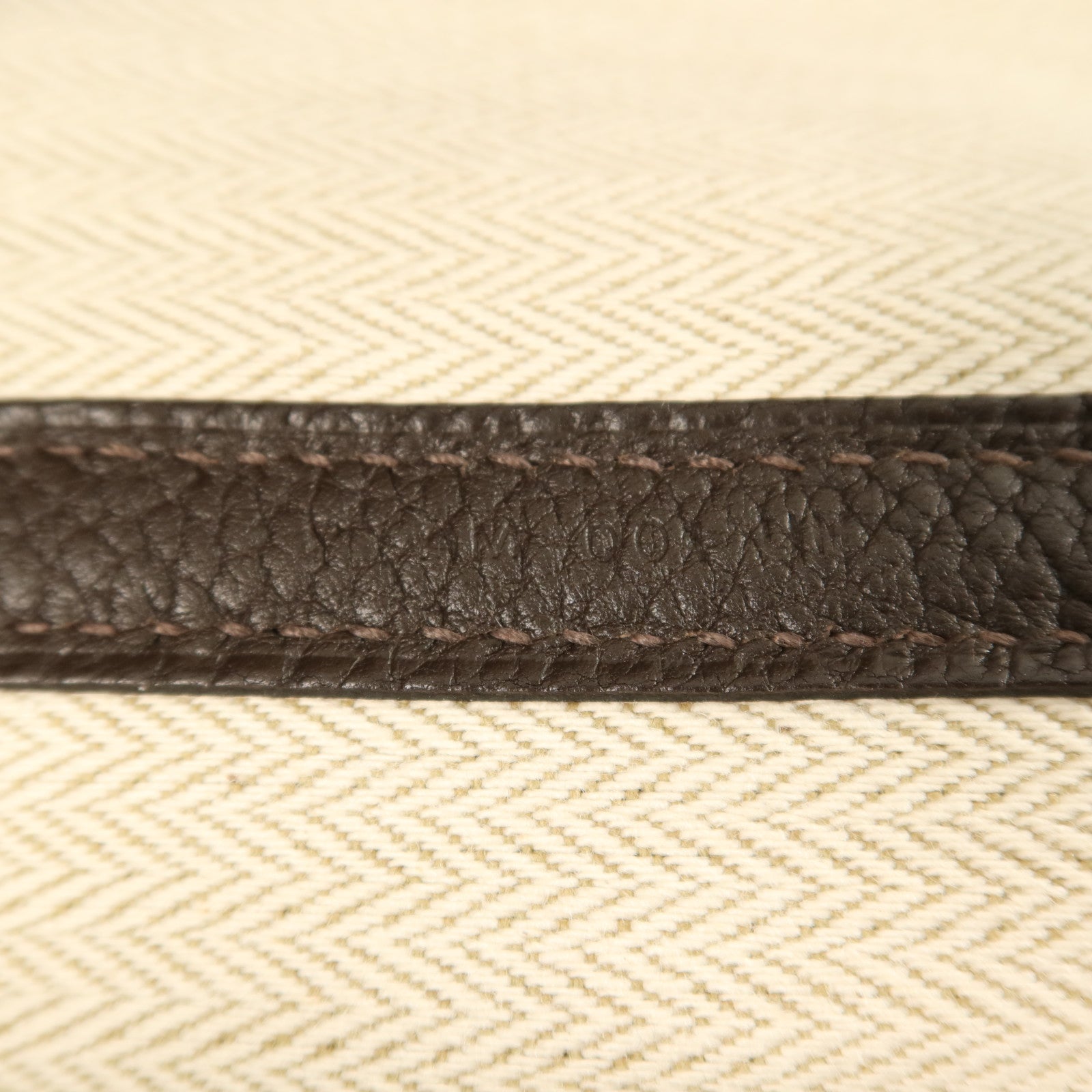 HERMES Negonda皮革Garden Party PM銀扣手挽袋 Chocolat