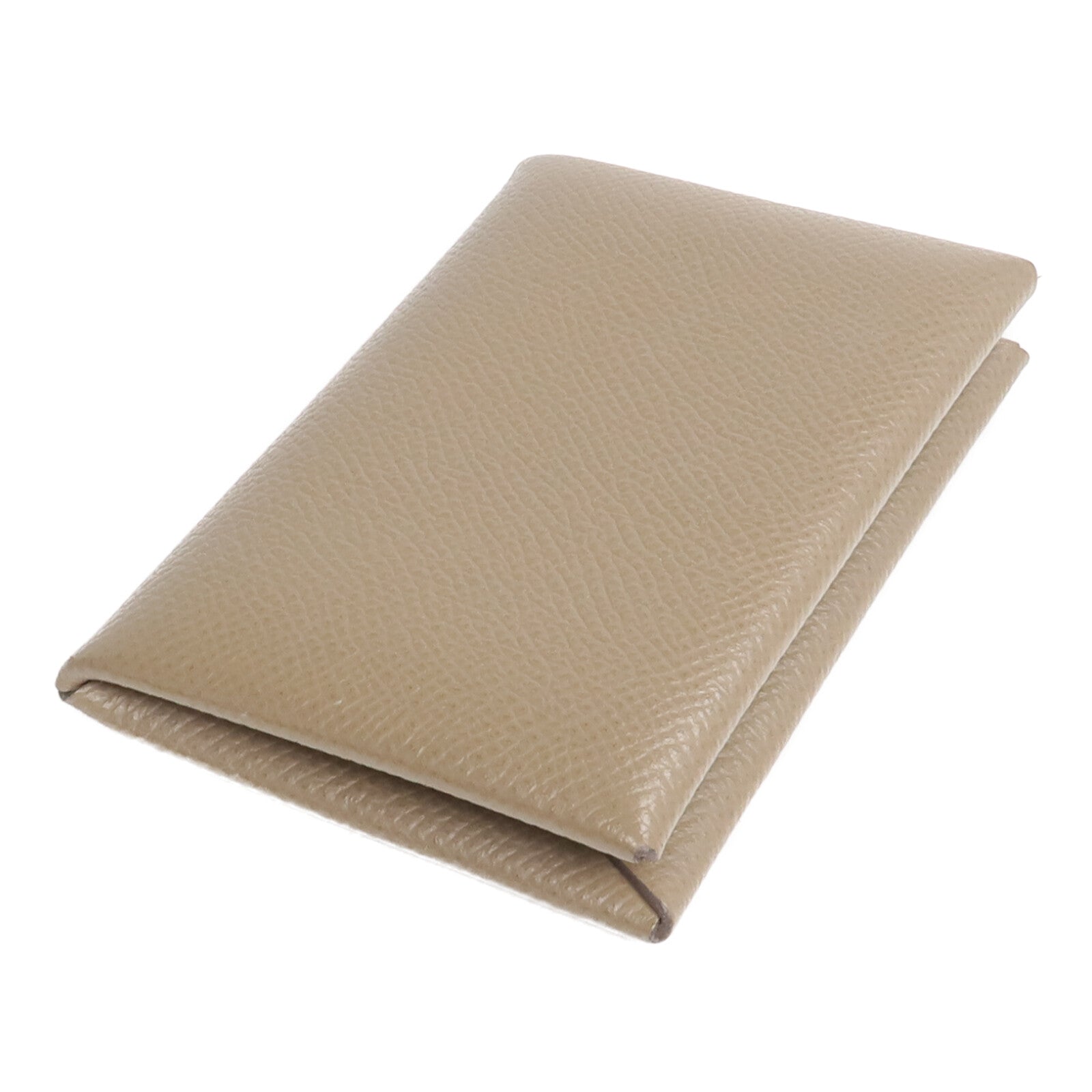 HERMES Epsom皮革Calvi卡片套Etoupe